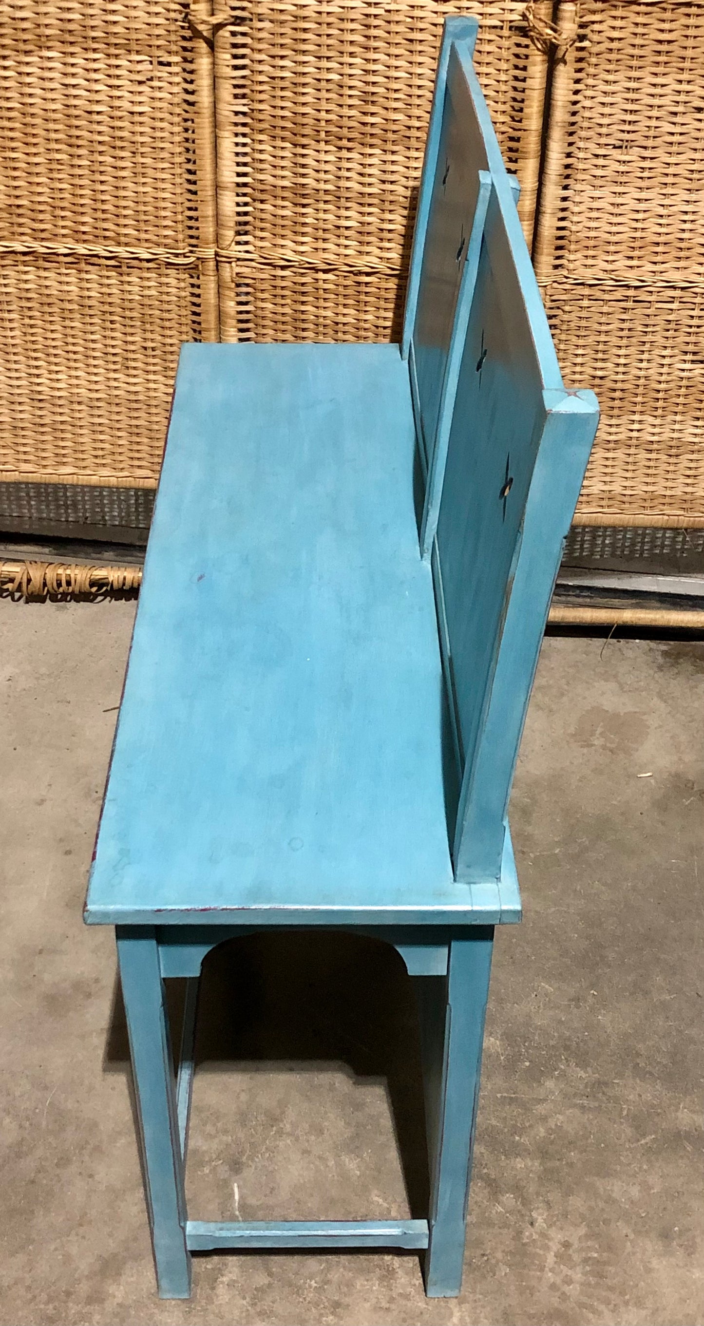 000692....Handsome Vintage Arts And Crafts Style Bench / Hall Seat ( sold )