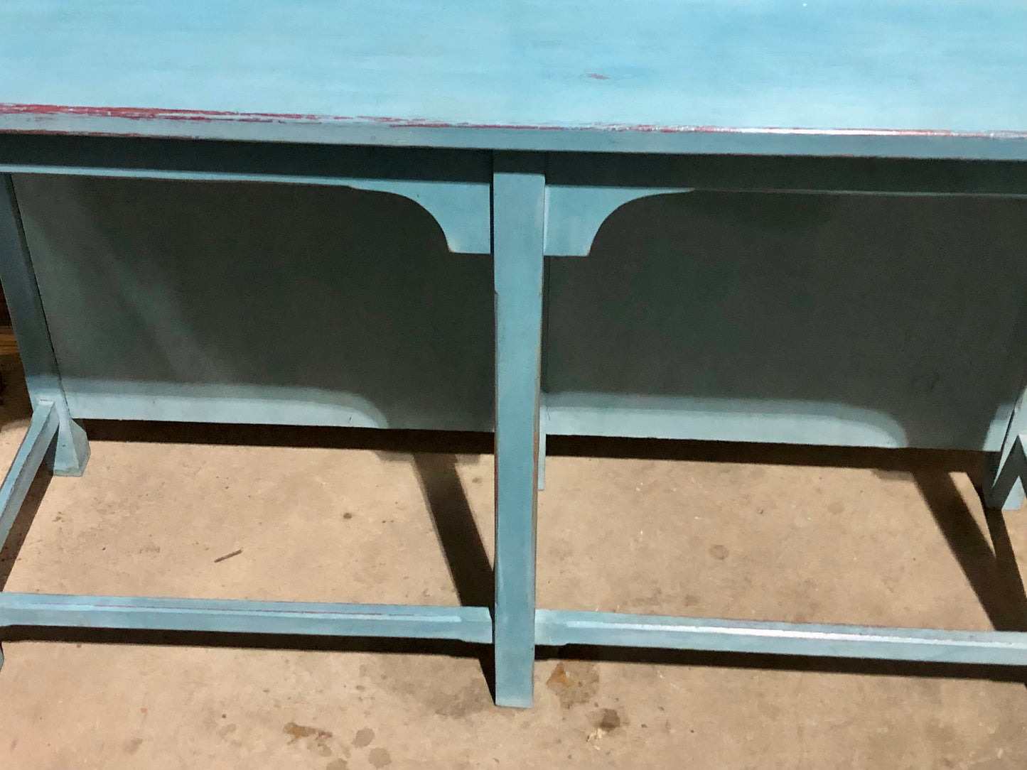 000692....Handsome Vintage Arts And Crafts Style Bench / Hall Seat ( sold )