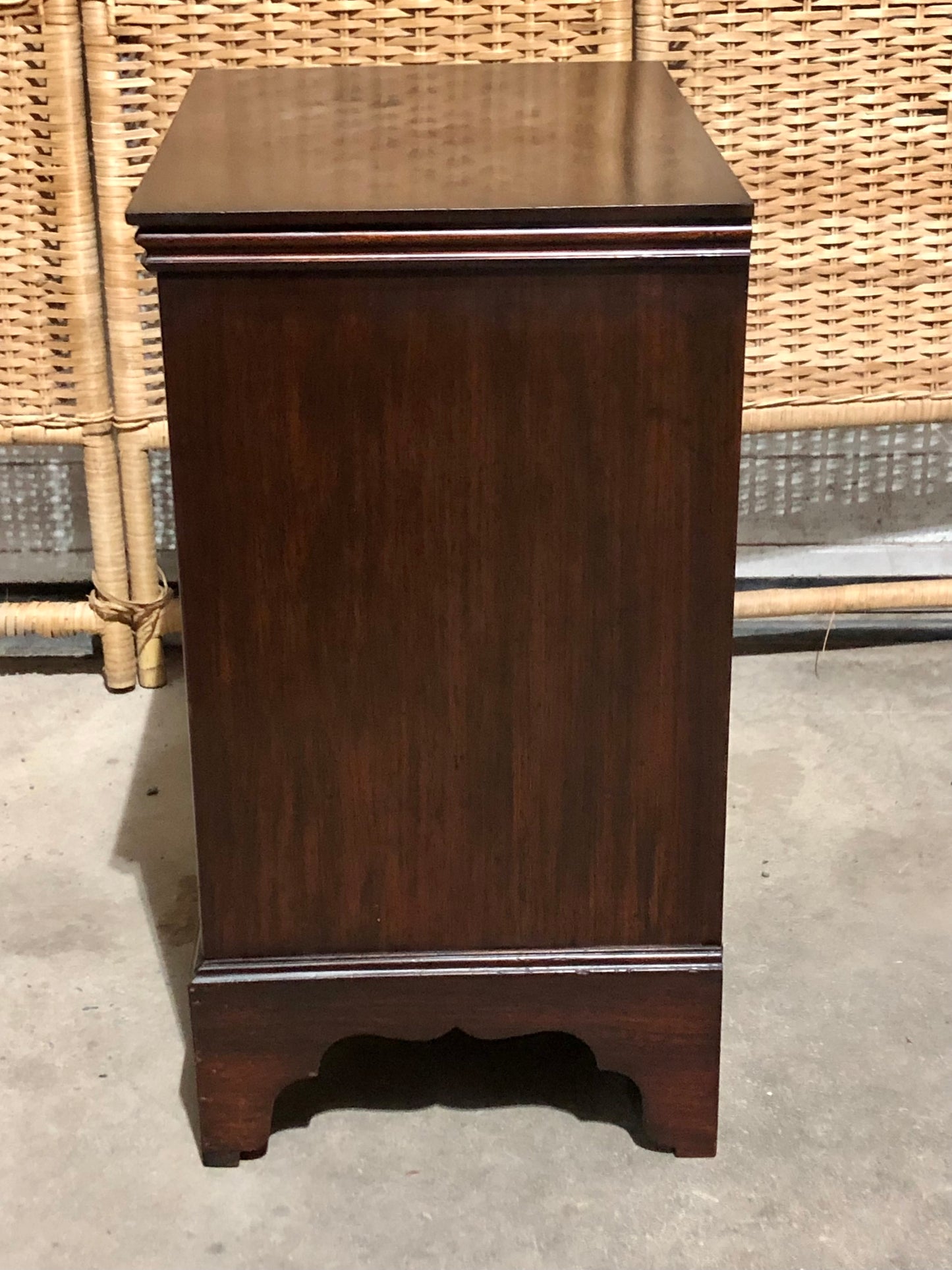 000689.... Handsome Antique Dwarf Music Cabinet / Small Music Ches