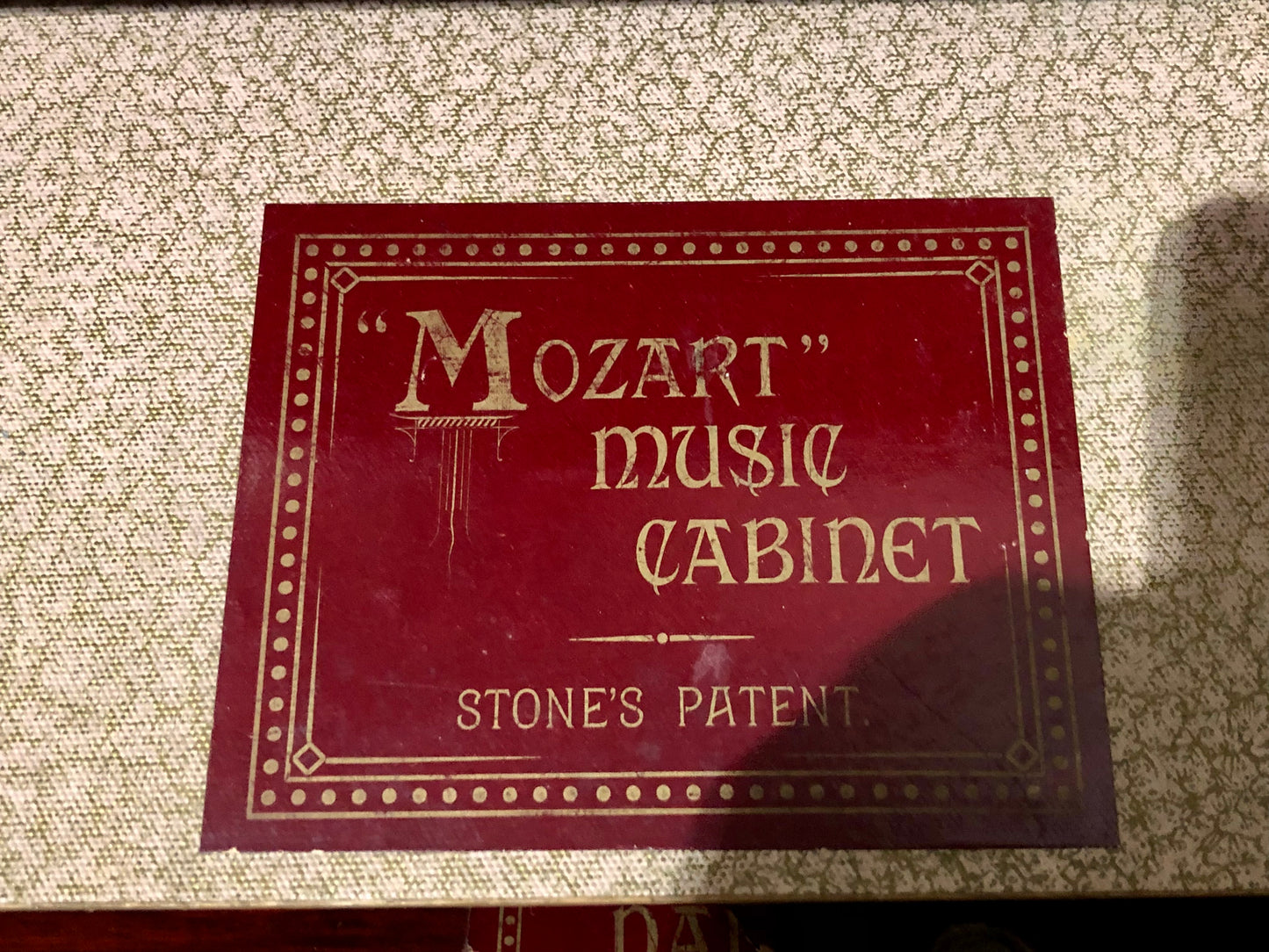 000689.... Handsome Antique Dwarf Music Cabinet / Small Music Ches
