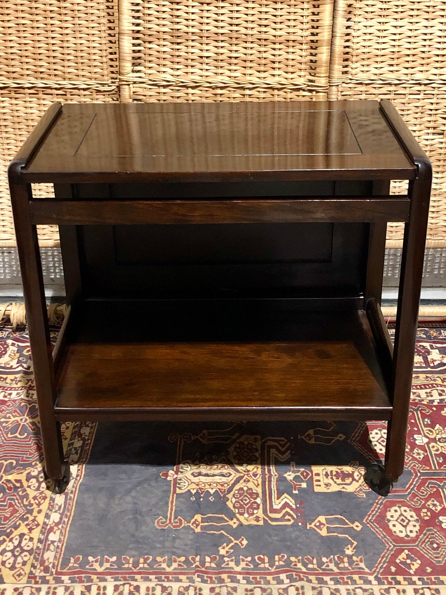 000685....Handsome Art Deco Mahogany Serving Trolley