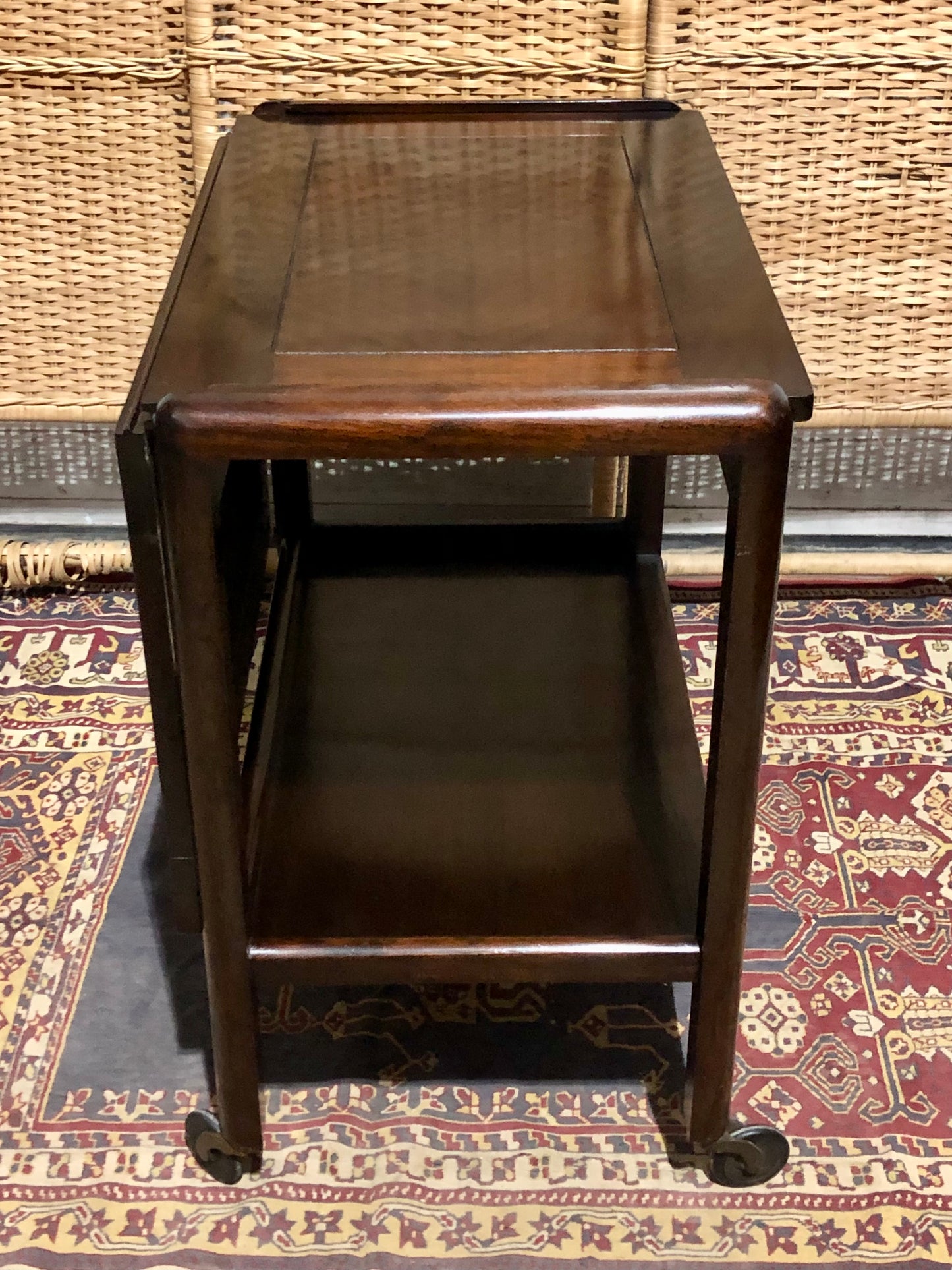 000685....Handsome Art Deco Mahogany Serving Trolley