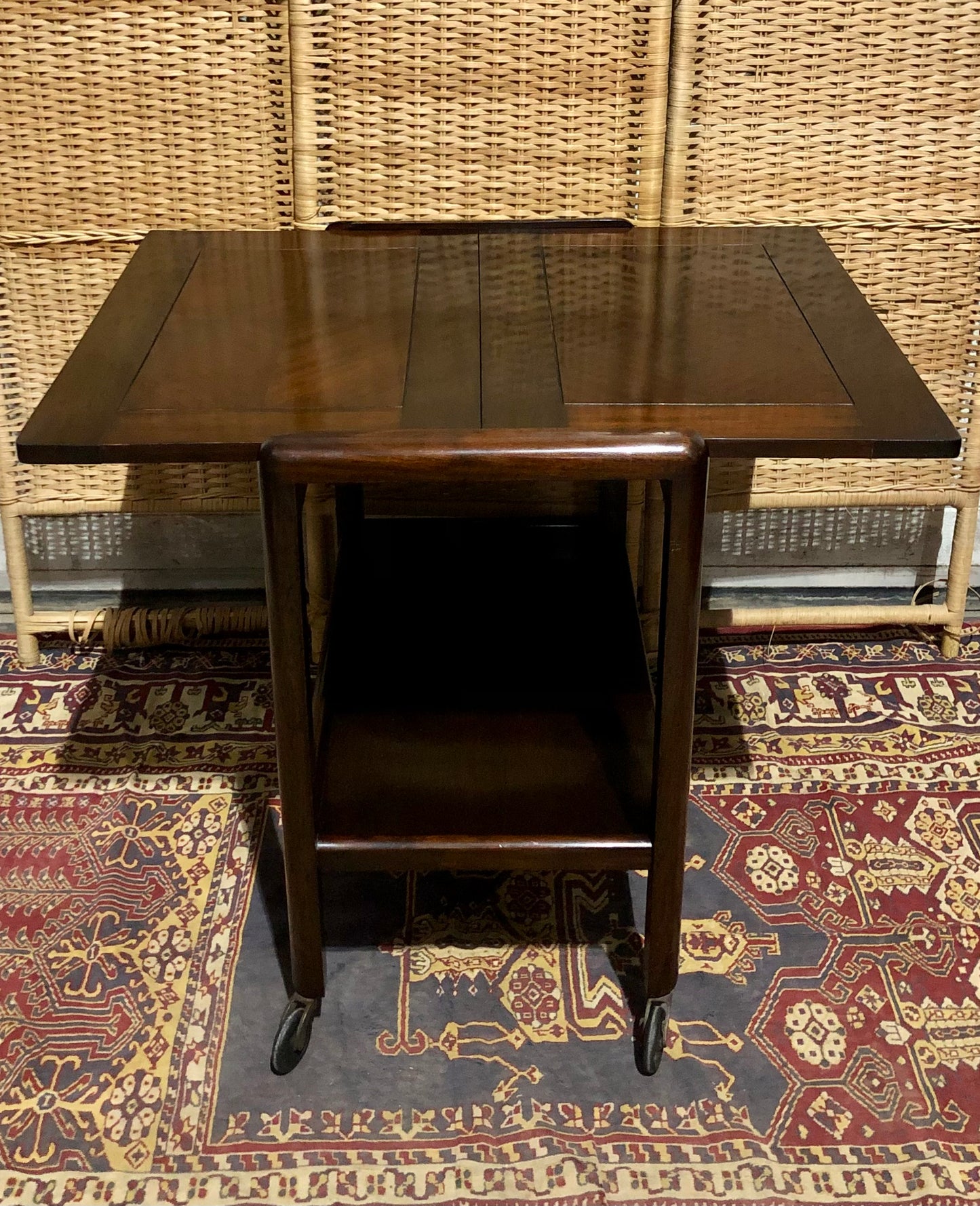 000685....Handsome Art Deco Mahogany Serving Trolley