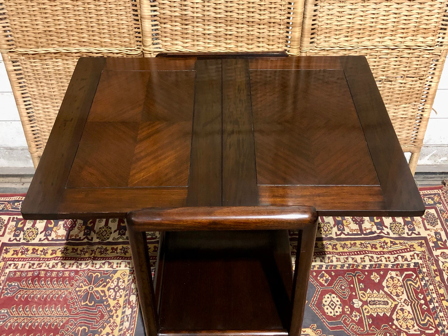 000685....Handsome Art Deco Mahogany Serving Trolley