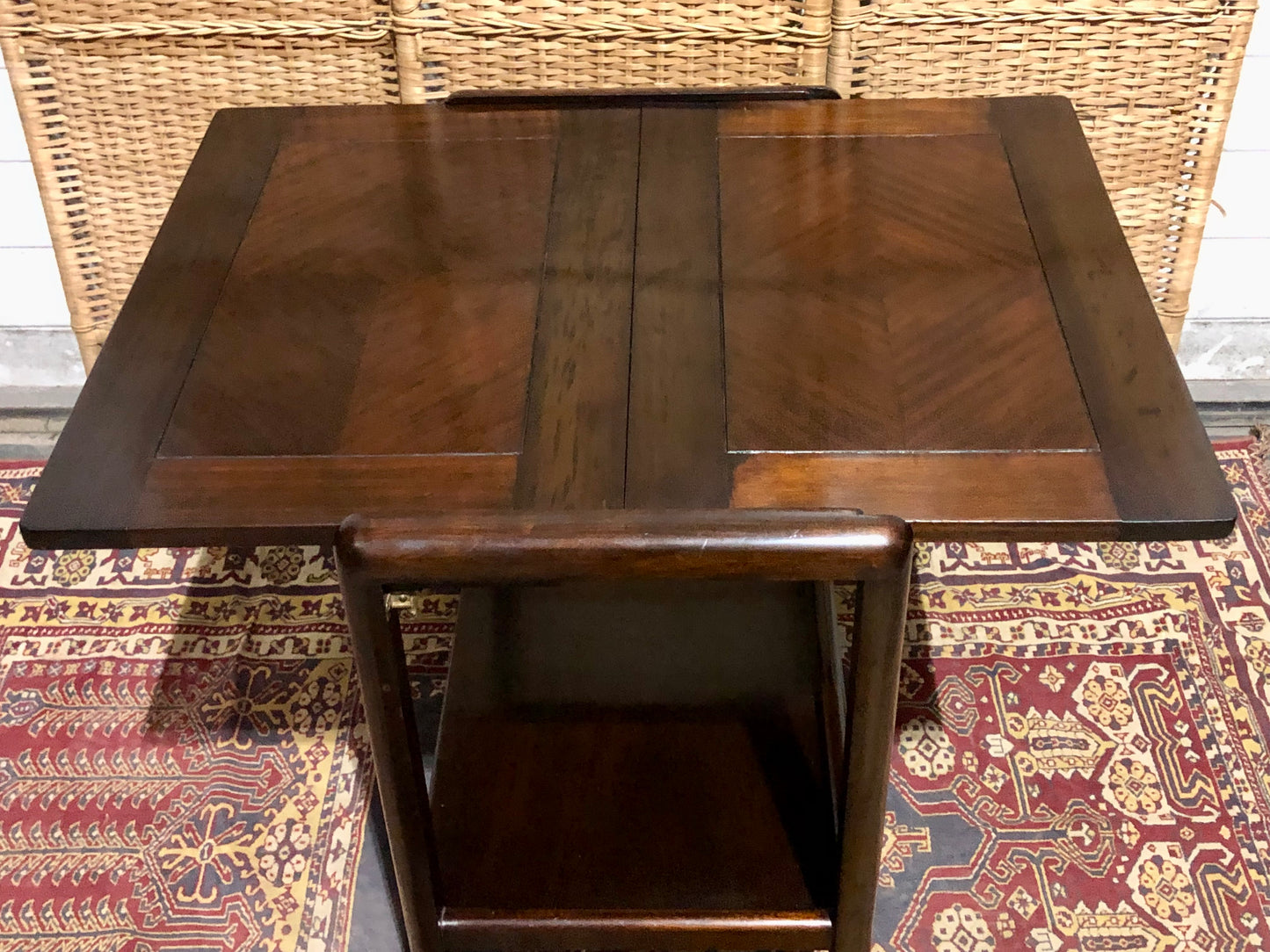 000685....Handsome Art Deco Mahogany Serving Trolley