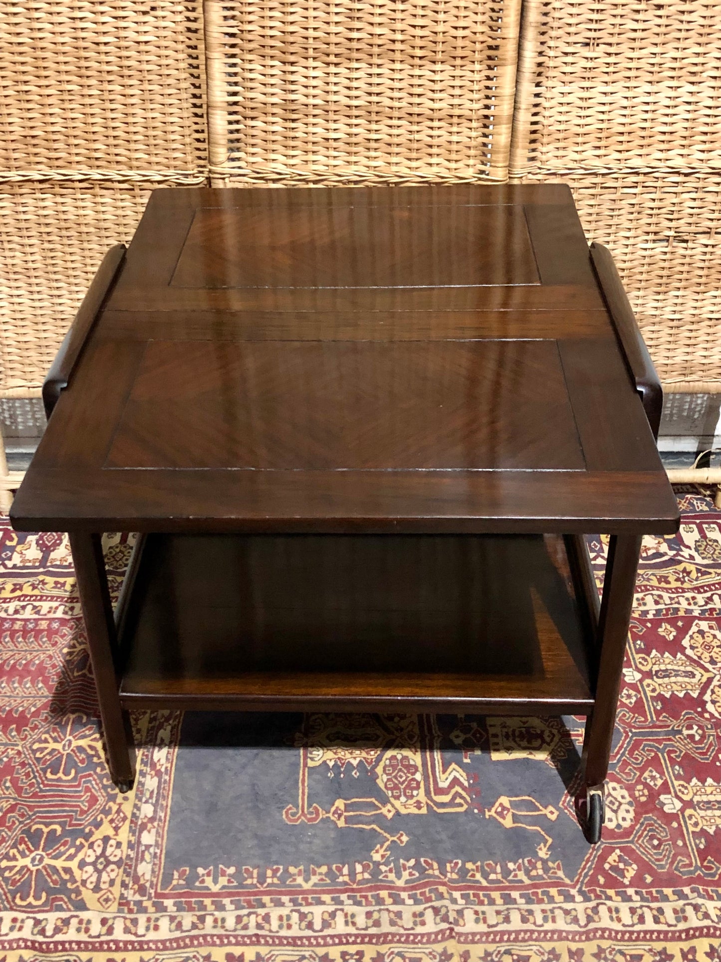 000685....Handsome Art Deco Mahogany Serving Trolley