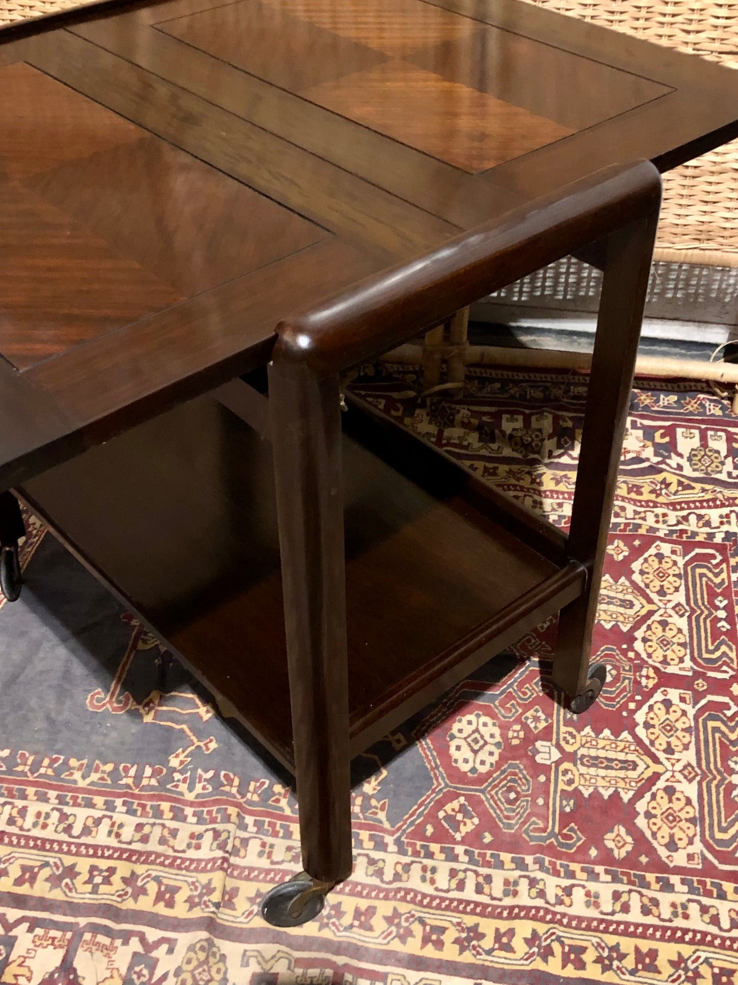 000685....Handsome Art Deco Mahogany Serving Trolley
