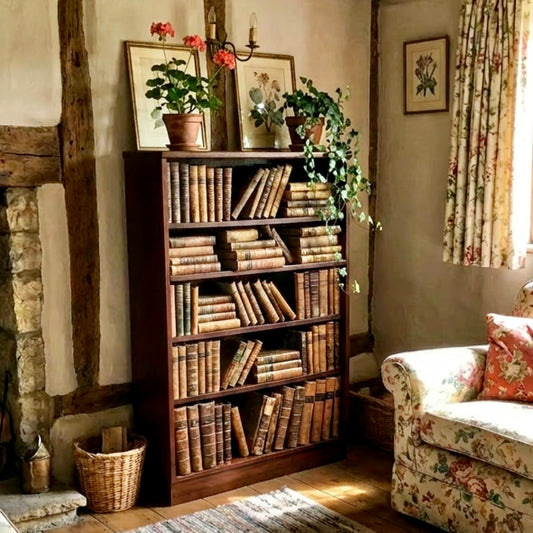 000520....Handsome Vintage Mahogany Bookcase