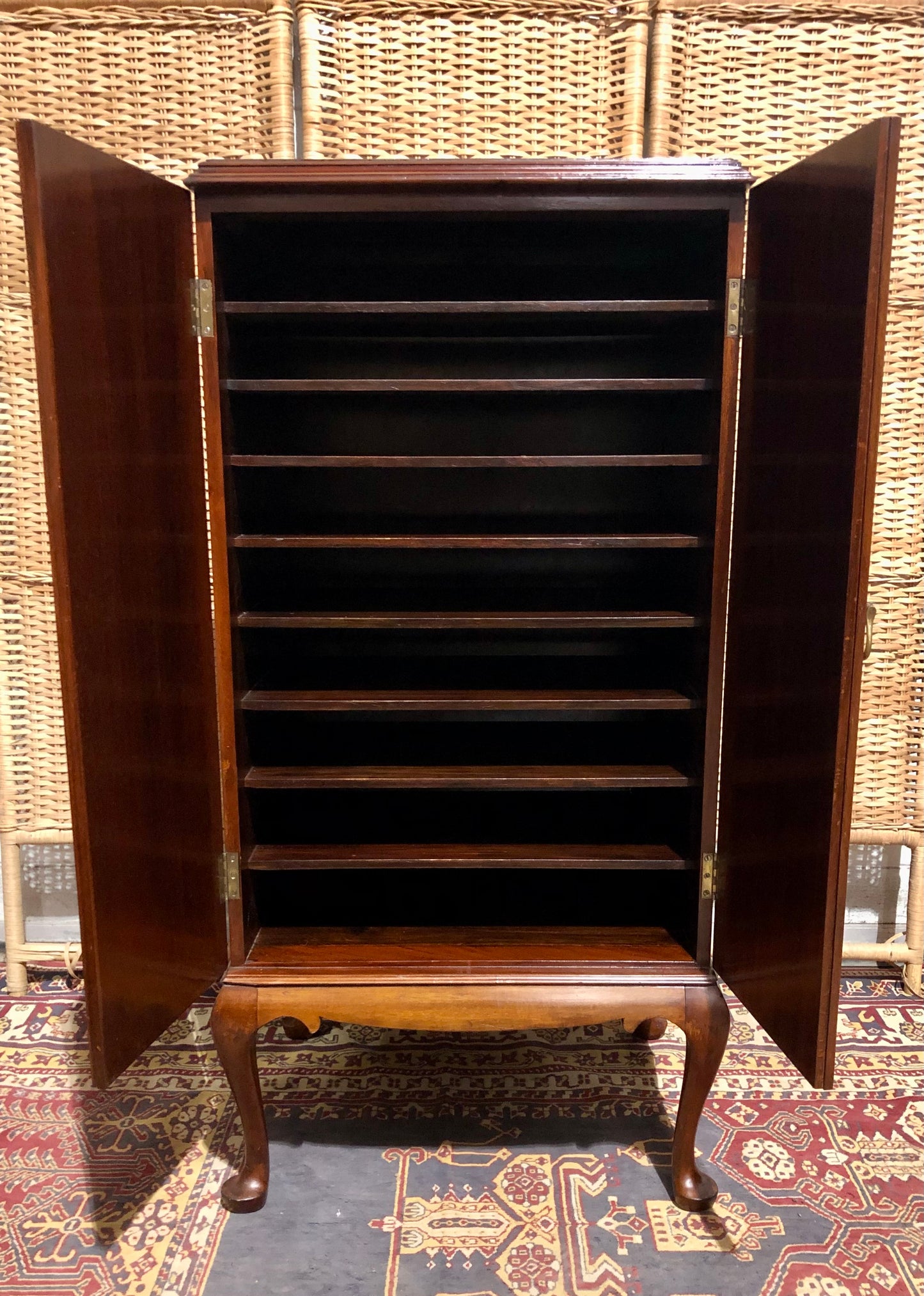 000680....Handsome Edwardian Mahogany Music / Filing Cabinet ( sold )