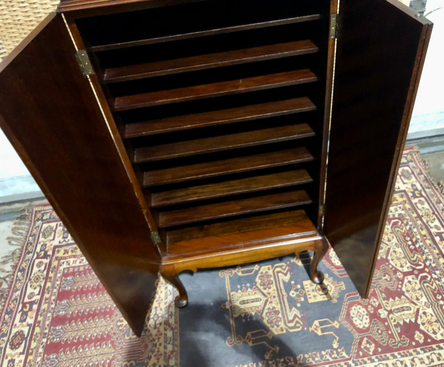 000680....Handsome Edwardian Mahogany Music / Filing Cabinet ( sold )