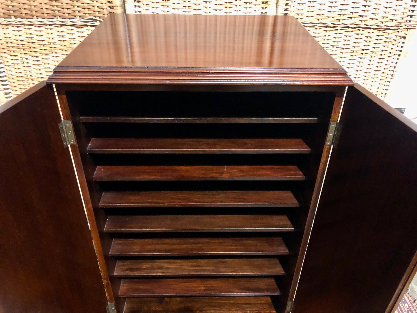 000680....Handsome Edwardian Mahogany Music / Filing Cabinet ( sold )