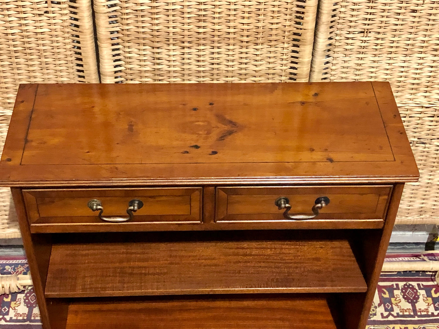 000677....Handsome Vintage Yew Bookcase ( sold )