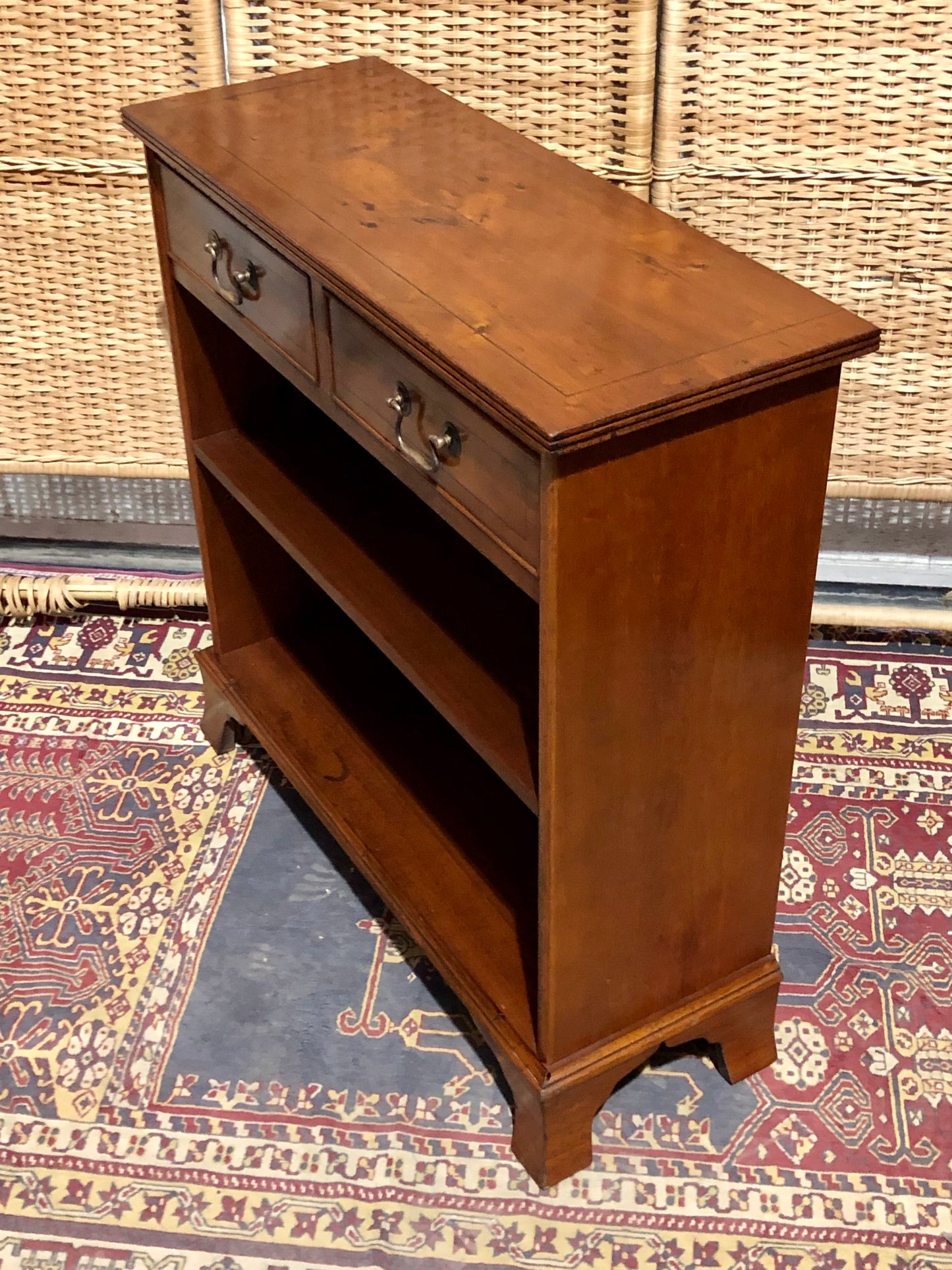 000677....Handsome Vintage Yew Bookcase ( sold )