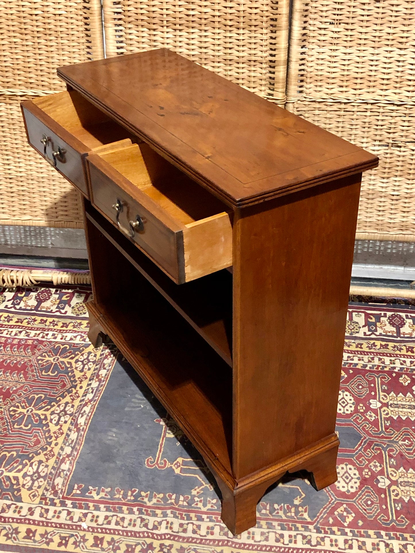000677....Handsome Vintage Yew Bookcase ( sold )