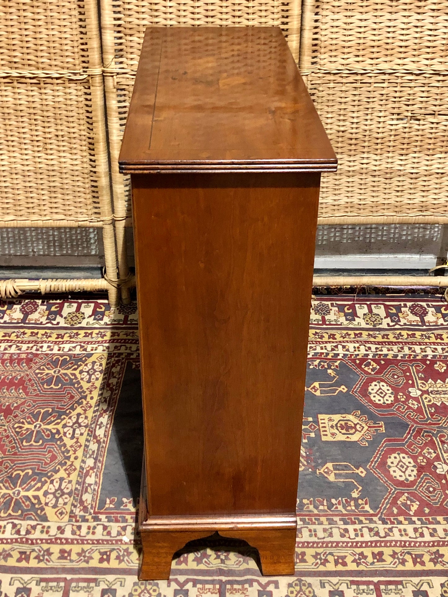 000677....Handsome Vintage Yew Bookcase ( sold )