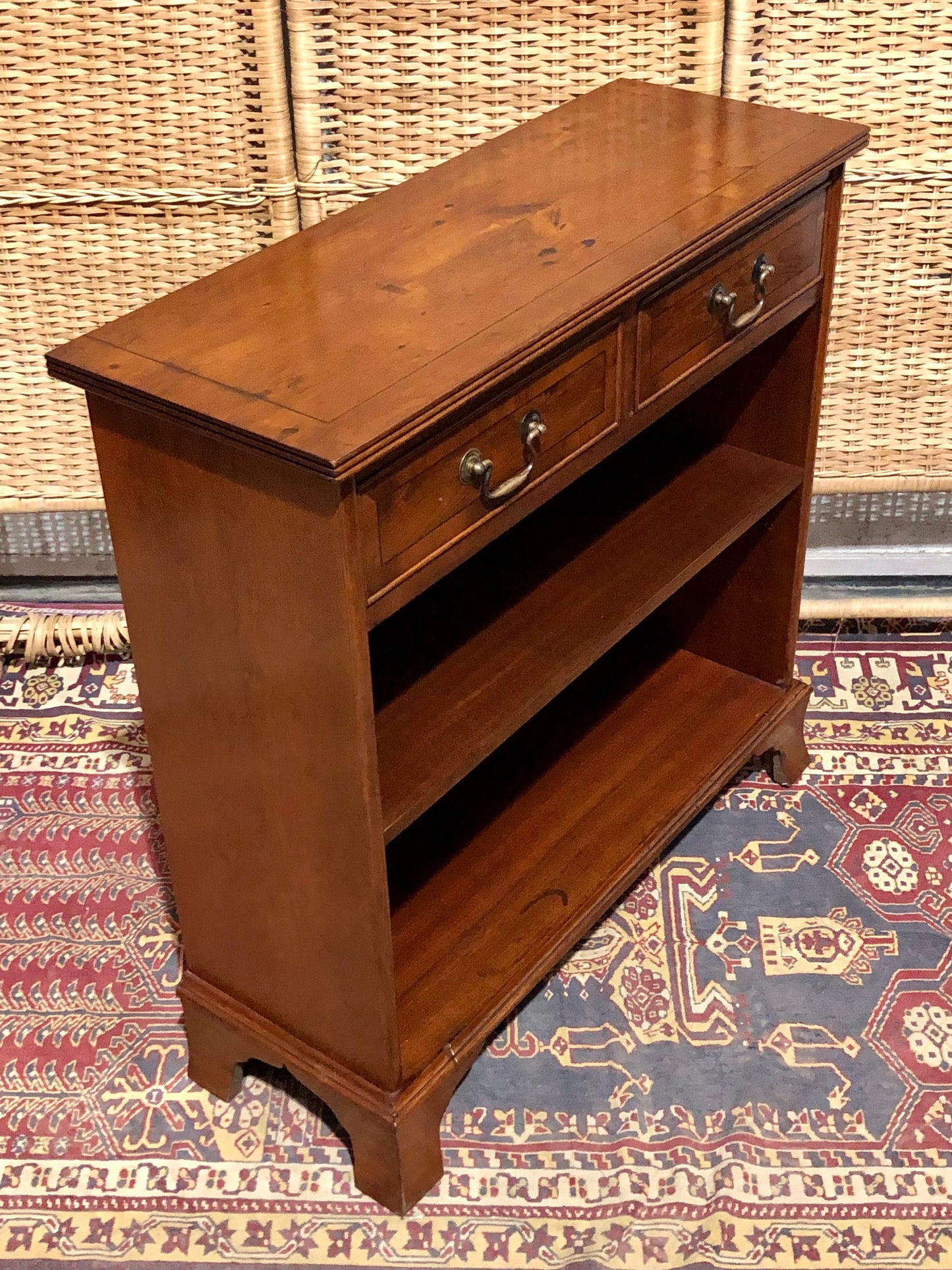 000677....Handsome Vintage Yew Bookcase ( sold )