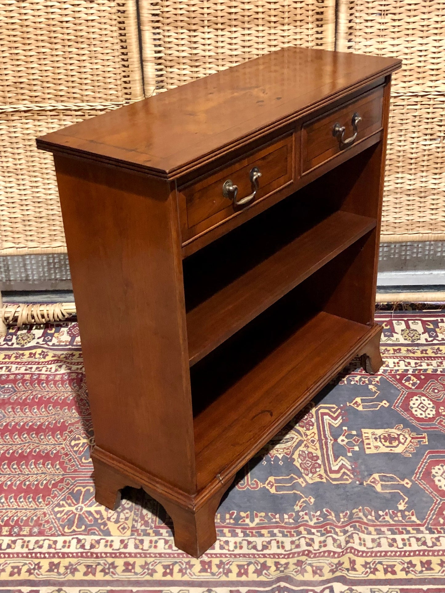 000677....Handsome Vintage Yew Bookcase ( sold )
