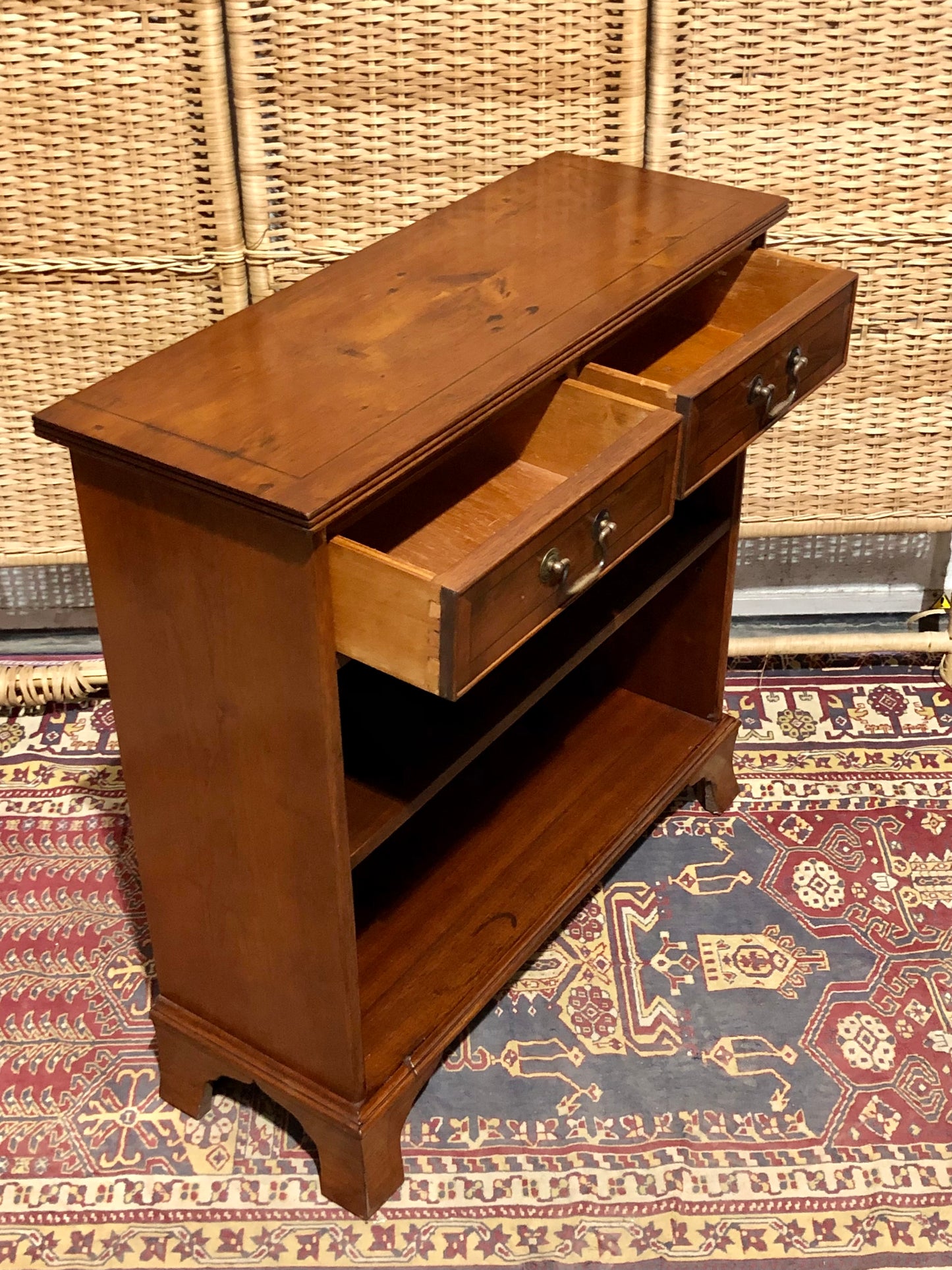 000677....Handsome Vintage Yew Bookcase ( sold )
