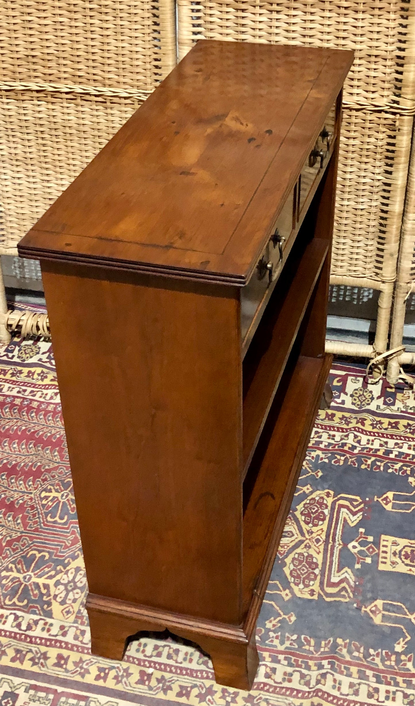 000677....Handsome Vintage Yew Bookcase ( sold )