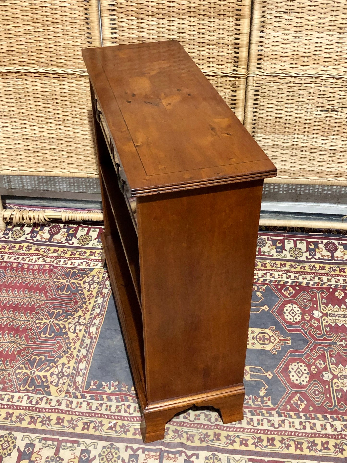 000677....Handsome Vintage Yew Bookcase ( sold )