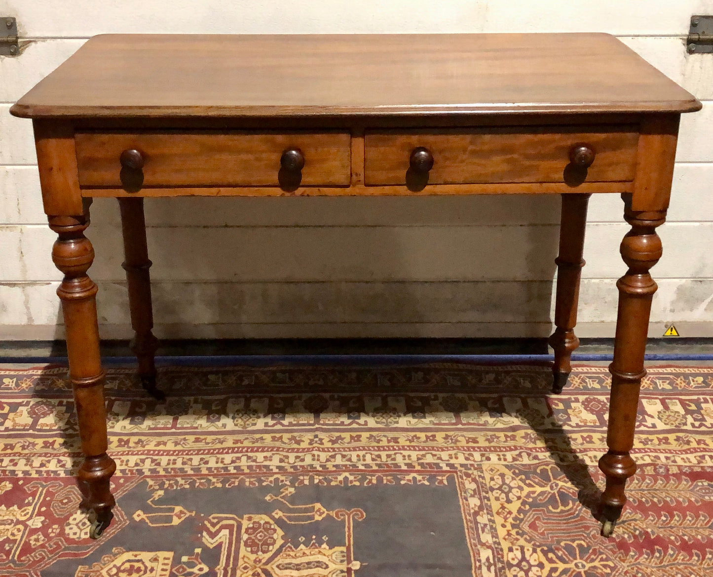000674....Handsome Antique Mahogany Hall Or Writing Table