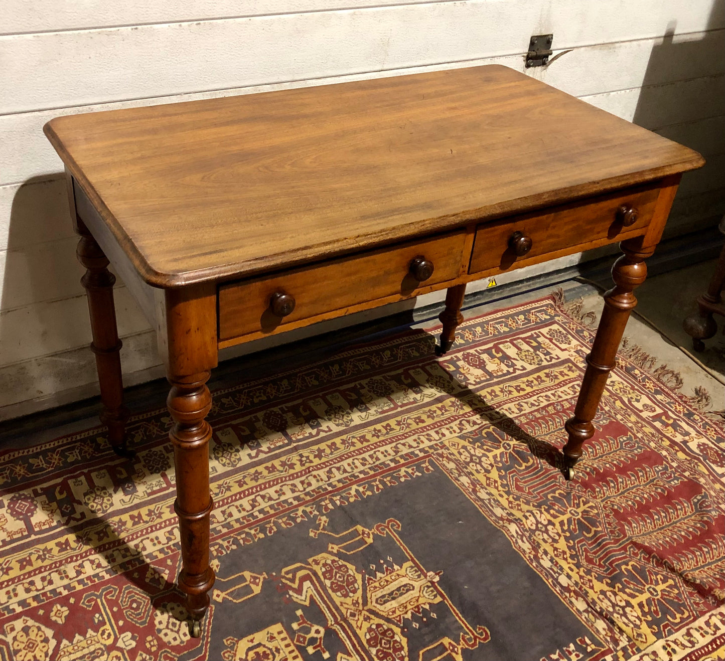 000674....Handsome Antique Mahogany Hall Or Writing Table