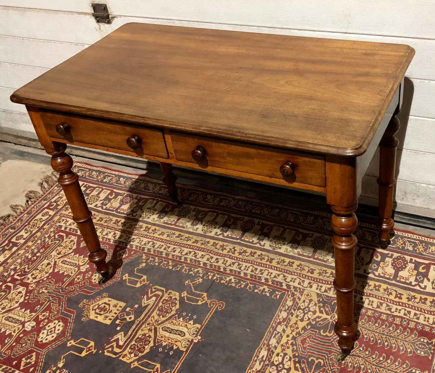 000674....Handsome Antique Mahogany Hall Or Writing Table