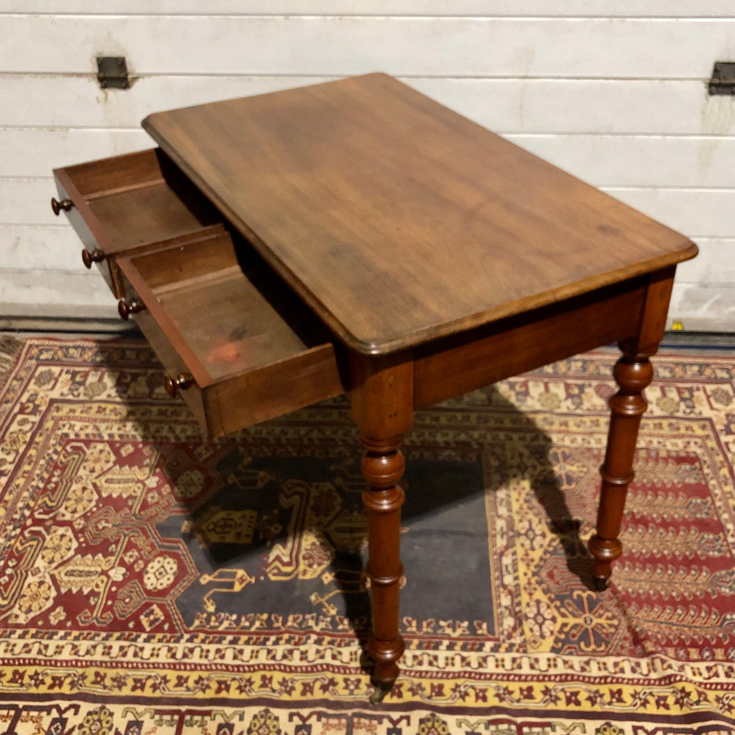 000674....Handsome Antique Mahogany Hall Or Writing Table