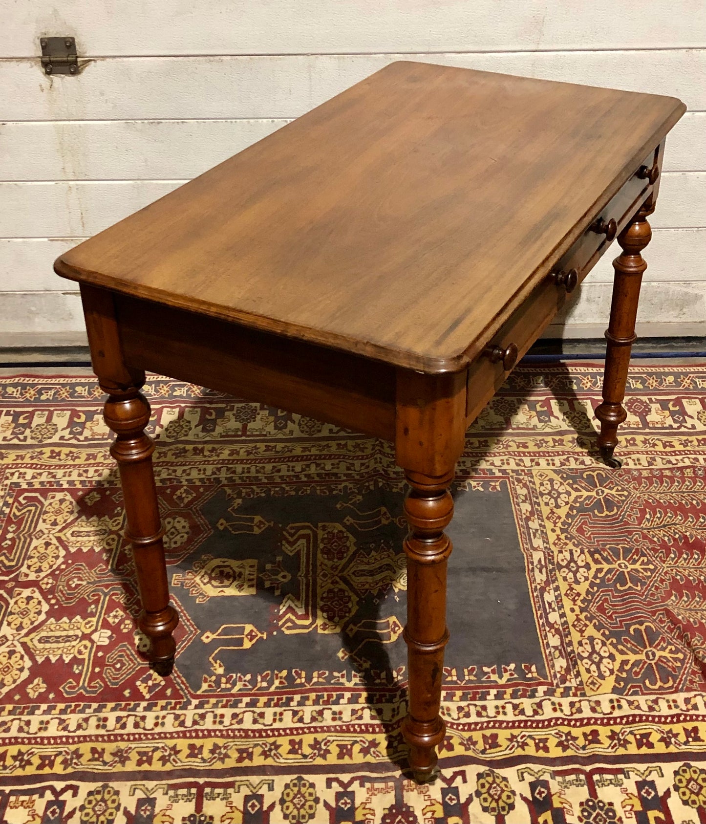 000674....Handsome Antique Mahogany Hall Or Writing Table