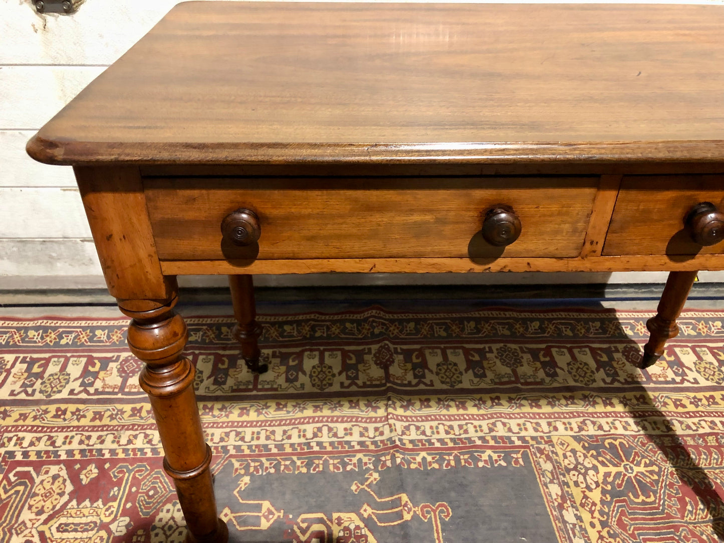 000674....Handsome Antique Mahogany Hall Or Writing Table