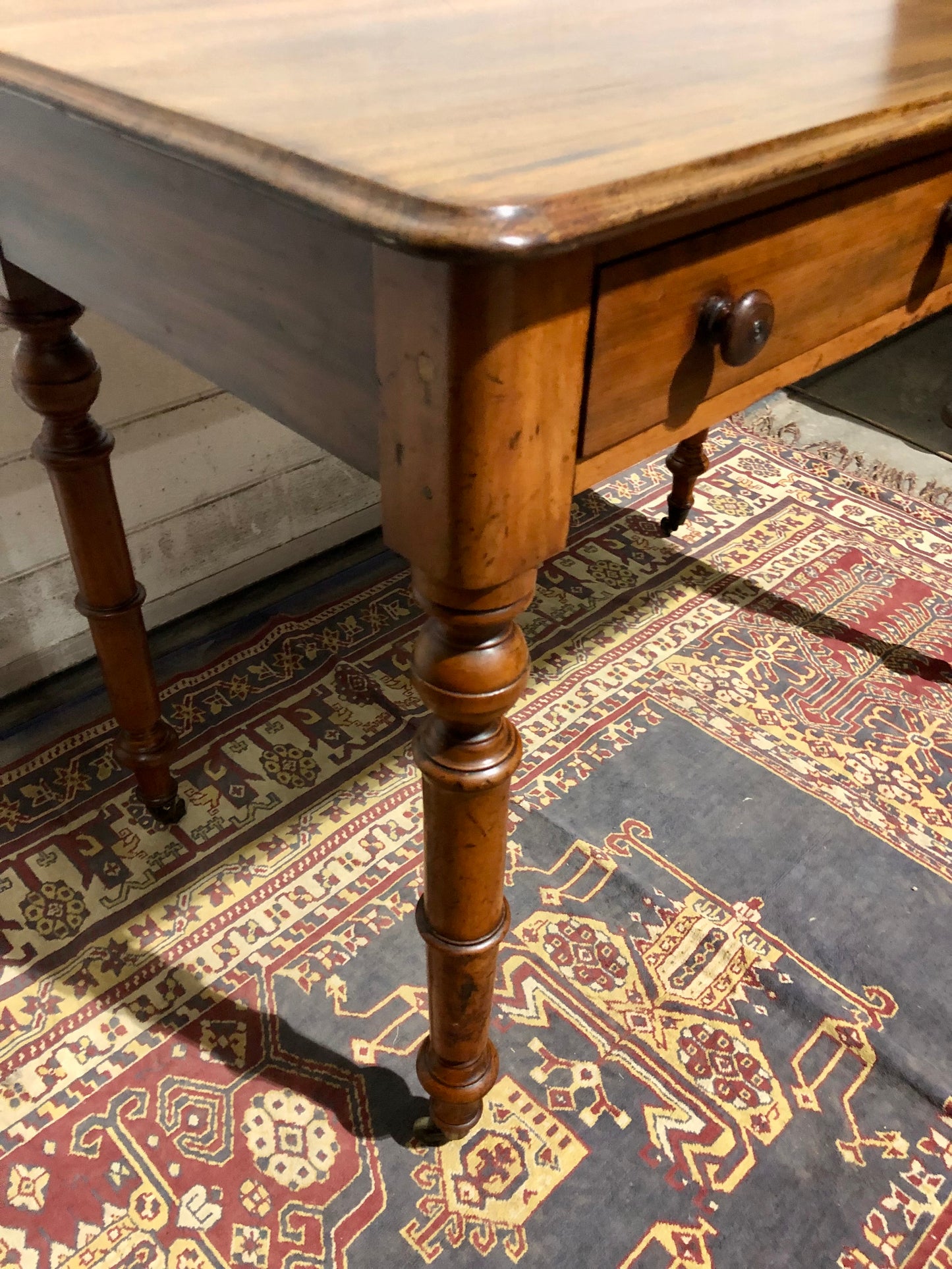 000674....Handsome Antique Mahogany Hall Or Writing Table