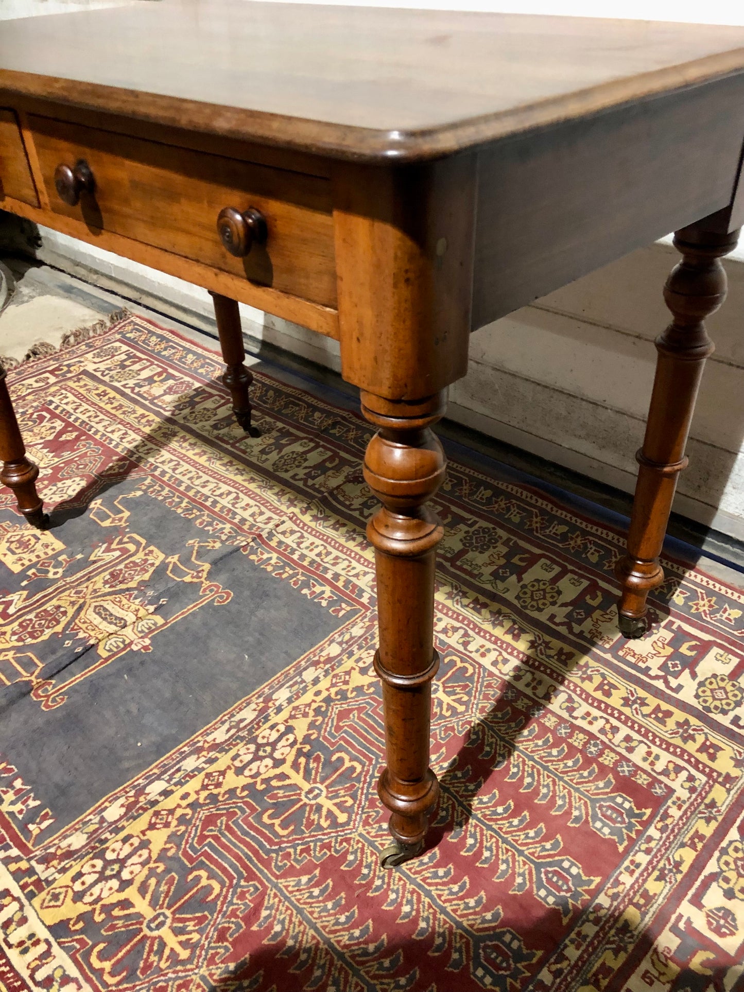 000674....Handsome Antique Mahogany Hall Or Writing Table