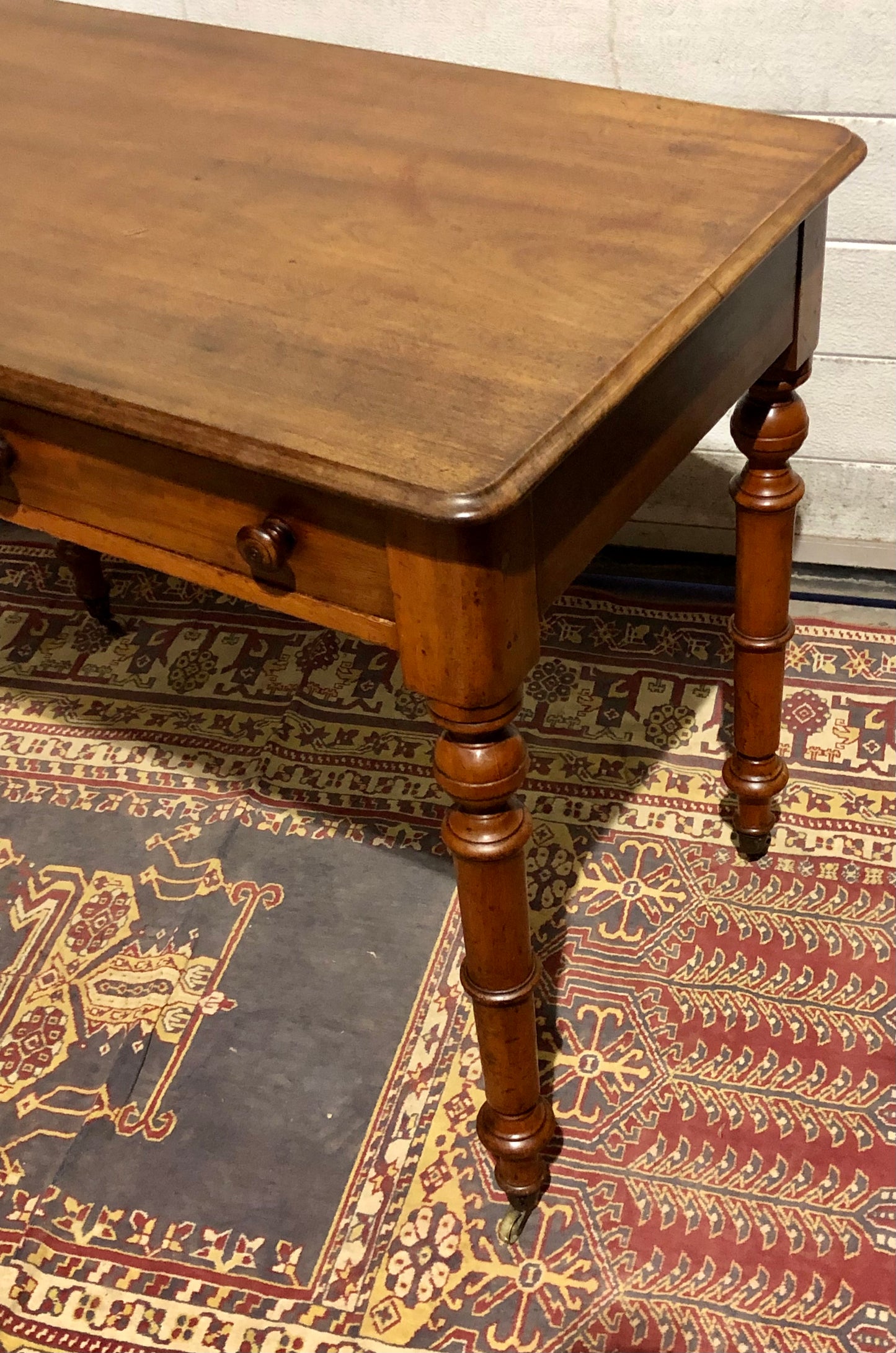 000674....Handsome Antique Mahogany Hall Or Writing Table