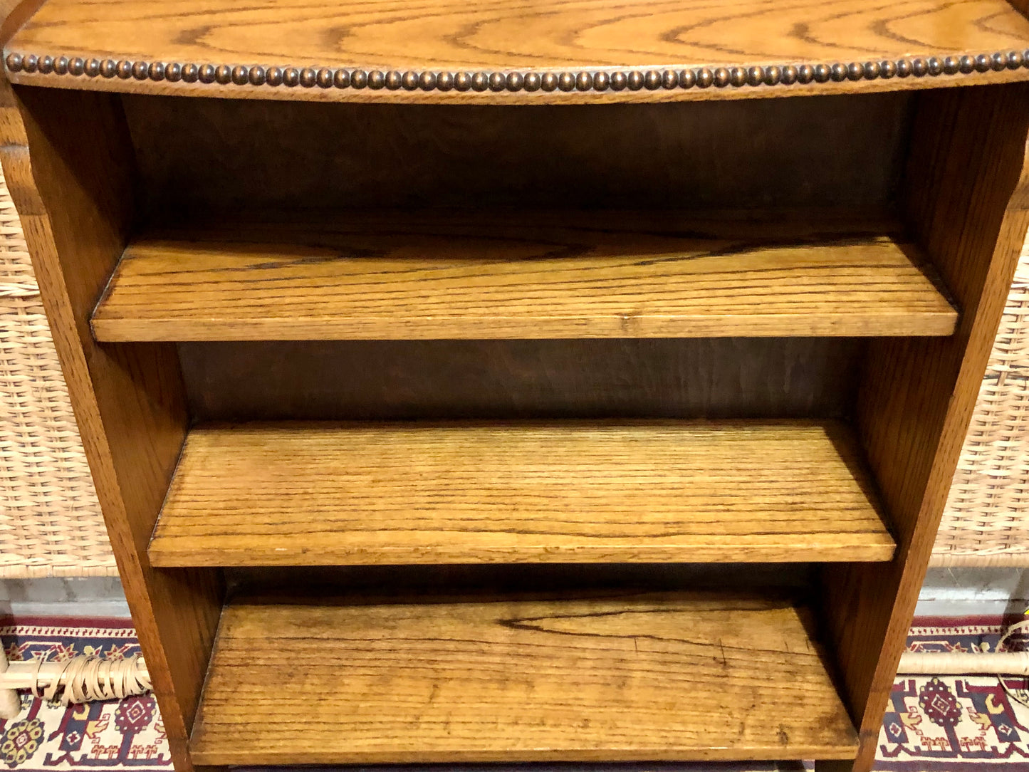 000669....Handsome Arts And Crafts Solid Oak Bookcase ( sold )