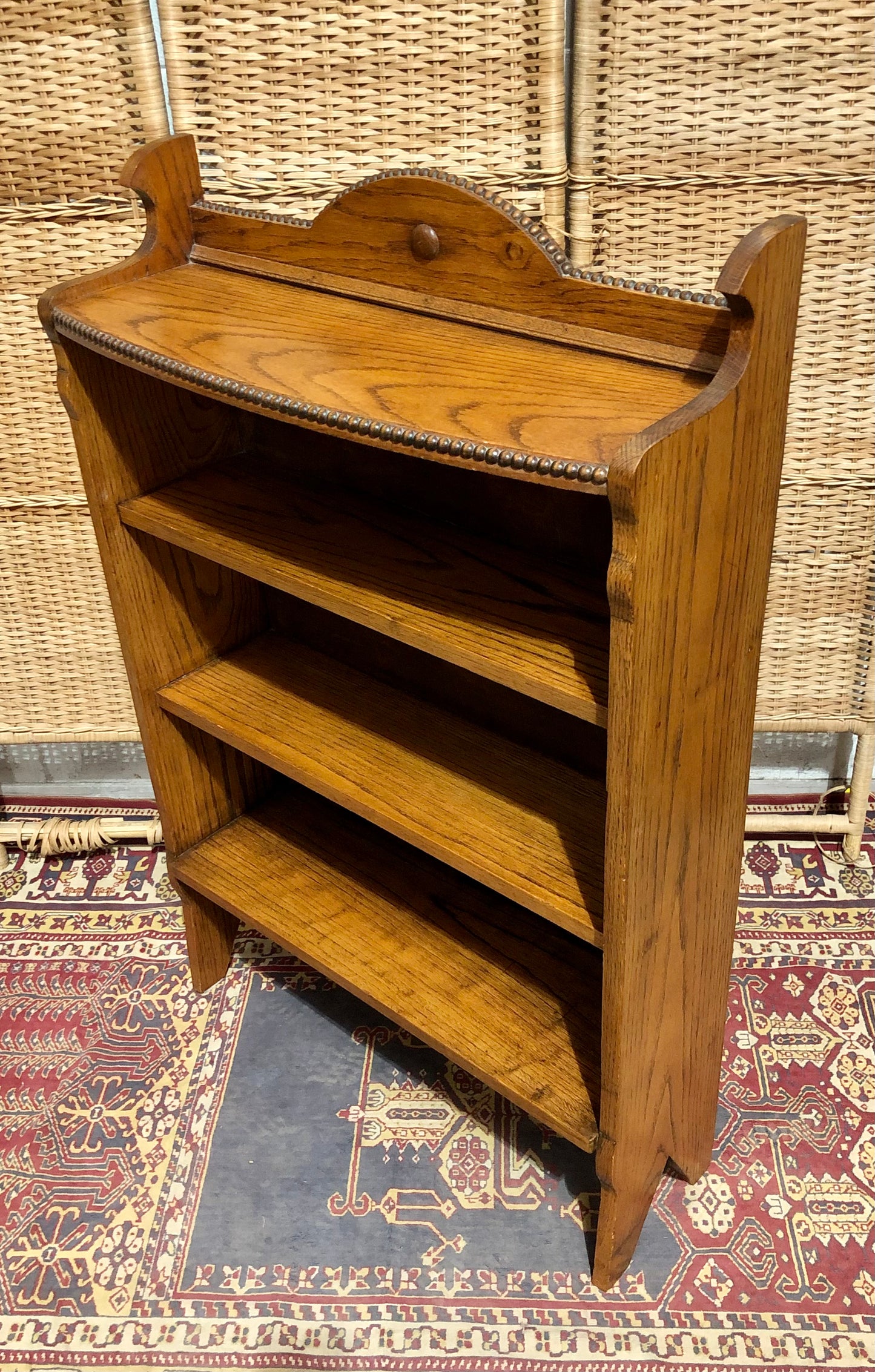 000669....Handsome Arts And Crafts Solid Oak Bookcase ( sold )