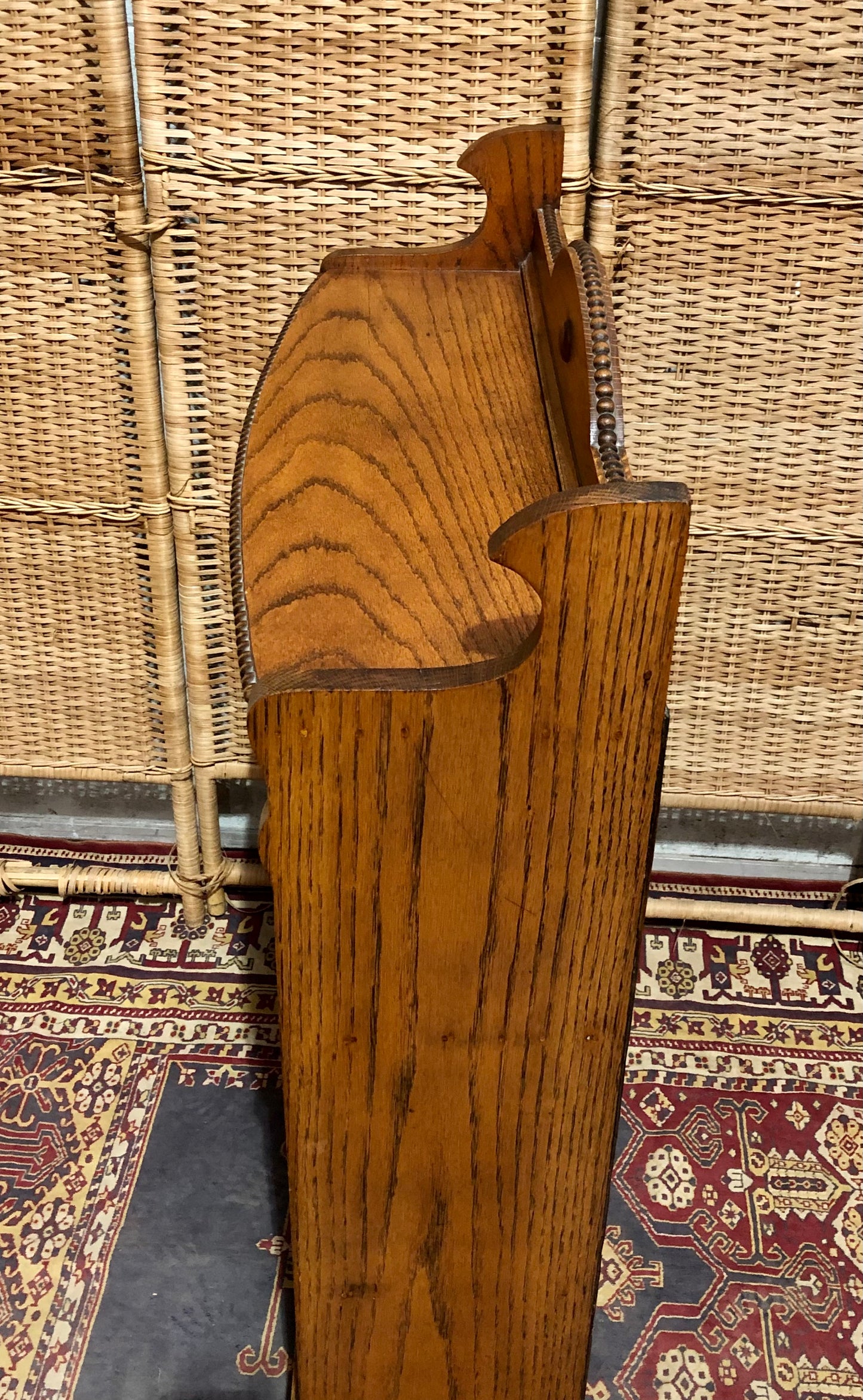 000669....Handsome Arts And Crafts Solid Oak Bookcase ( sold )
