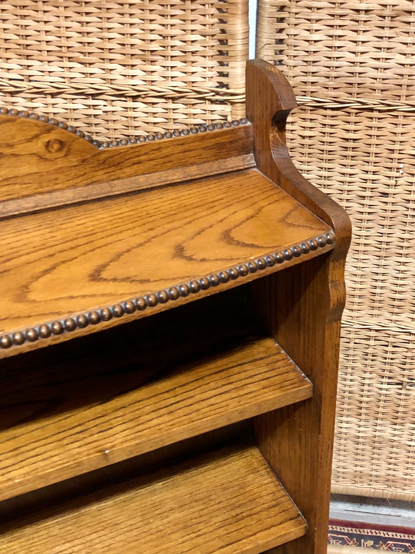 000669....Handsome Arts And Crafts Solid Oak Bookcase ( sold )