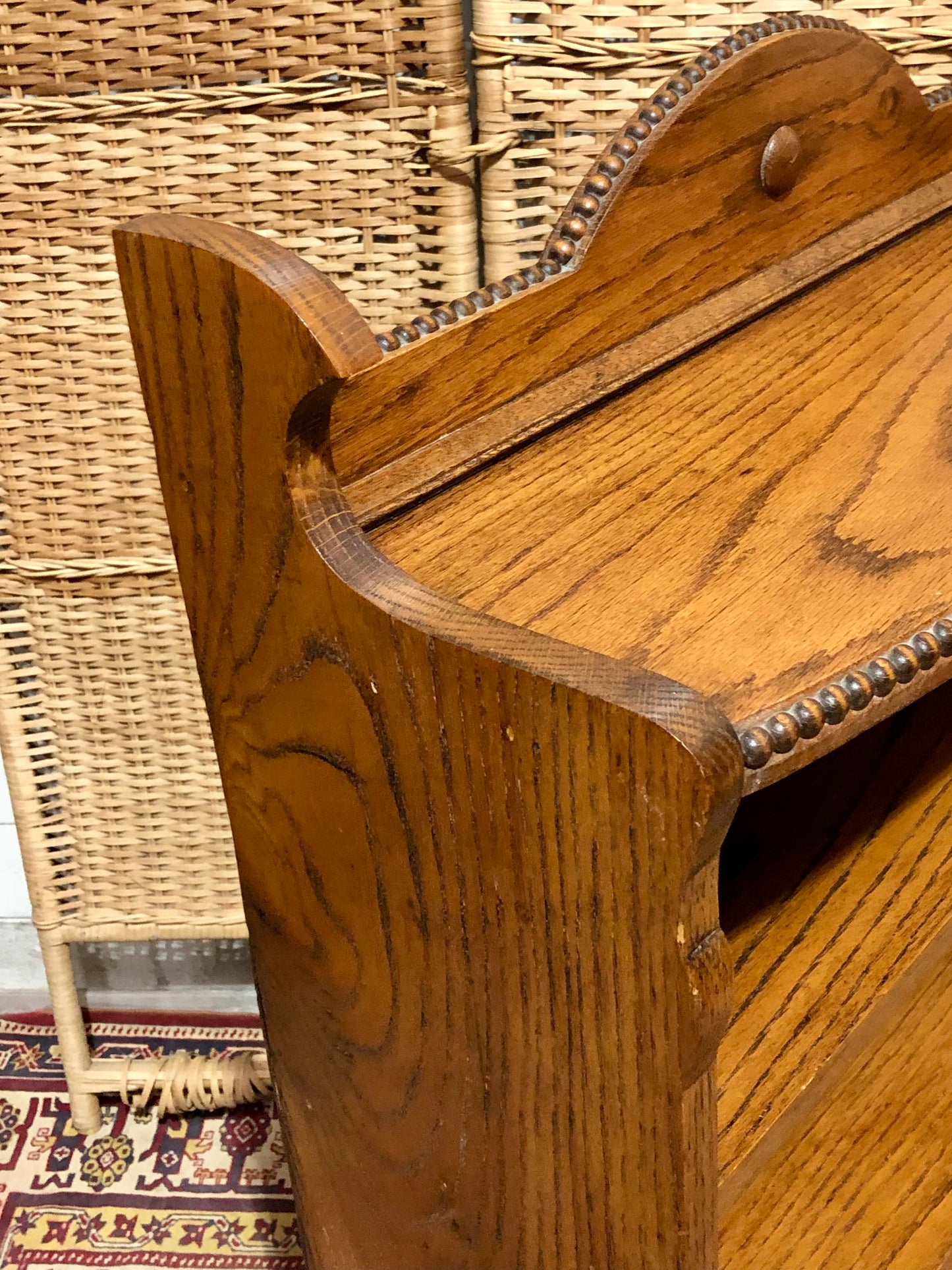 000669....Handsome Arts And Crafts Solid Oak Bookcase ( sold )
