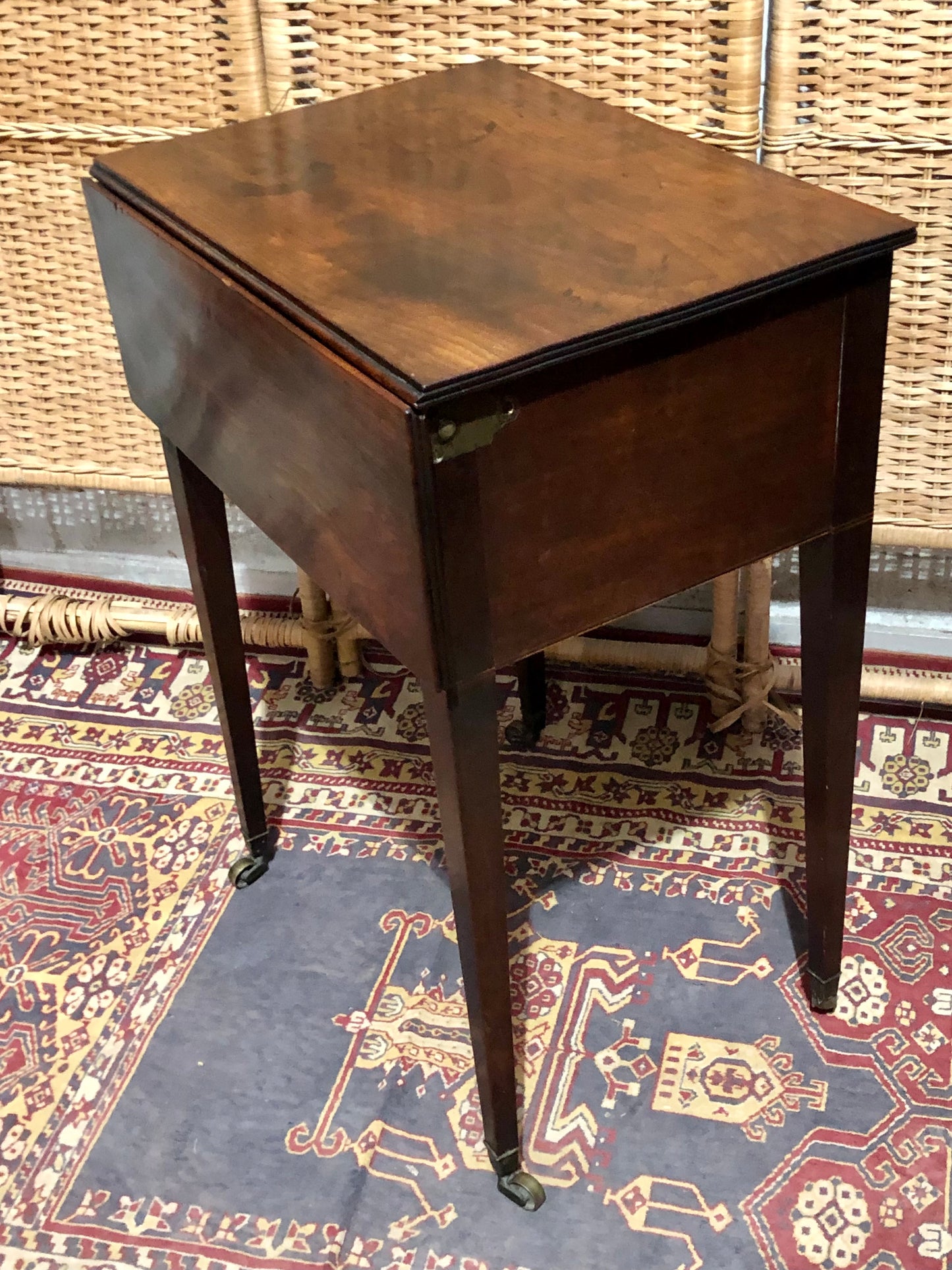 000668....Handsome Rare Georgian Mahogany Bedside / Deception Table ( sold )