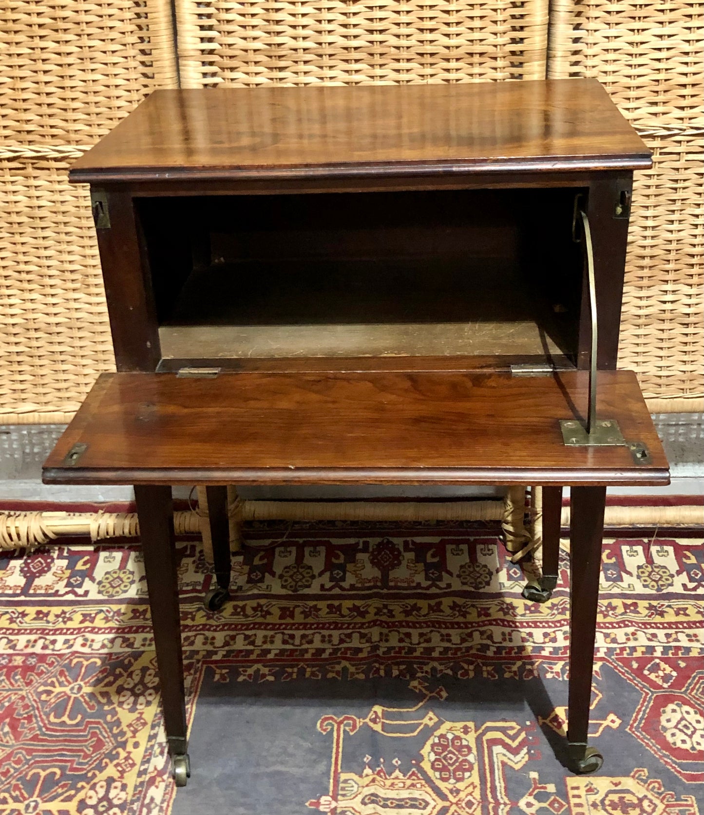 000668....Handsome Rare Georgian Mahogany Bedside / Deception Table ( sold )
