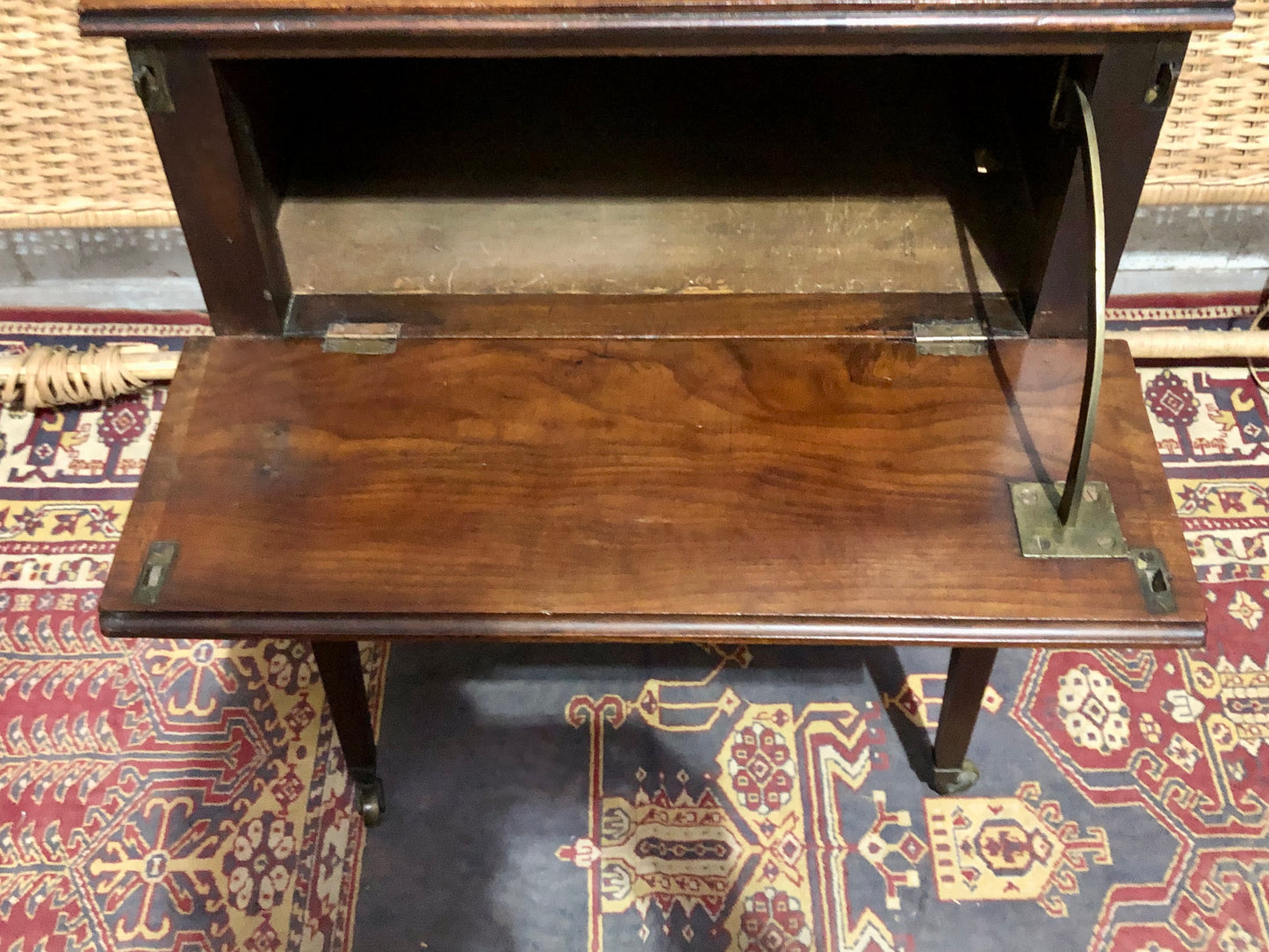 000668....Handsome Rare Georgian Mahogany Bedside / Deception Table ( sold )