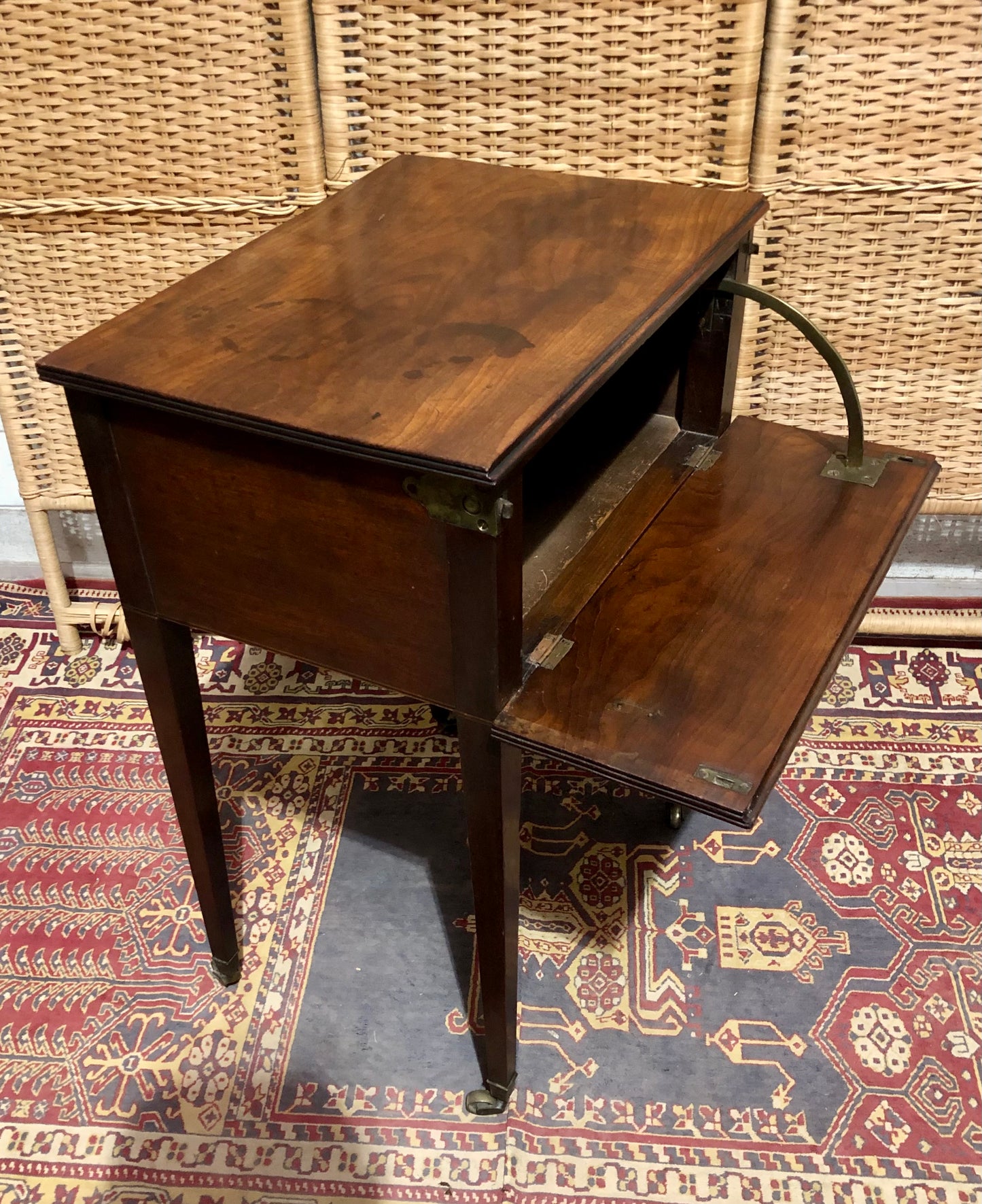 000668....Handsome Rare Georgian Mahogany Bedside / Deception Table ( sold )