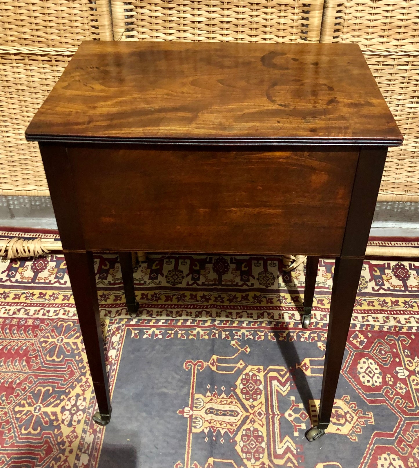 000668....Handsome Rare Georgian Mahogany Bedside / Deception Table ( sold )