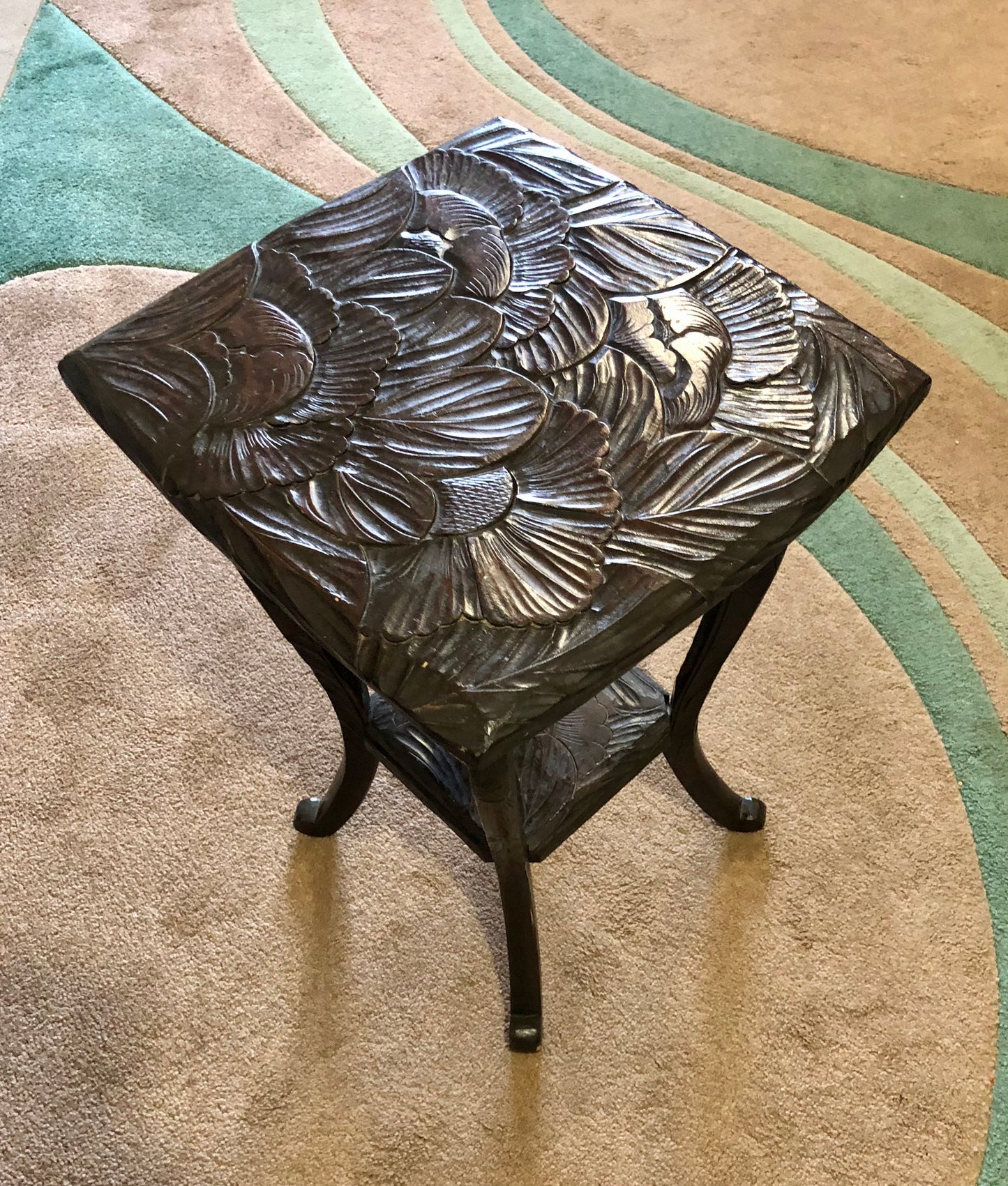 000666....Handsome Liberty's Of London Carved Japanese Table