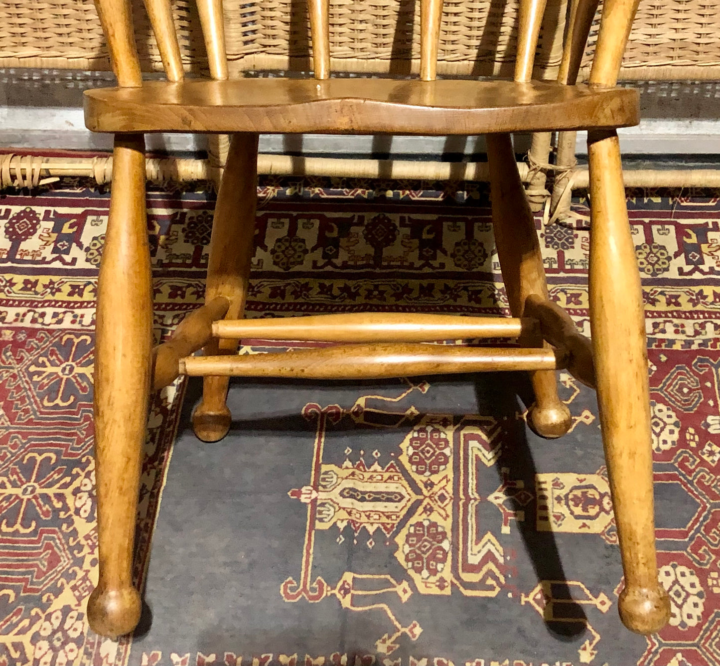 000663....Handsome Pair Of Vintage Desk Chairs / Smokers Bows