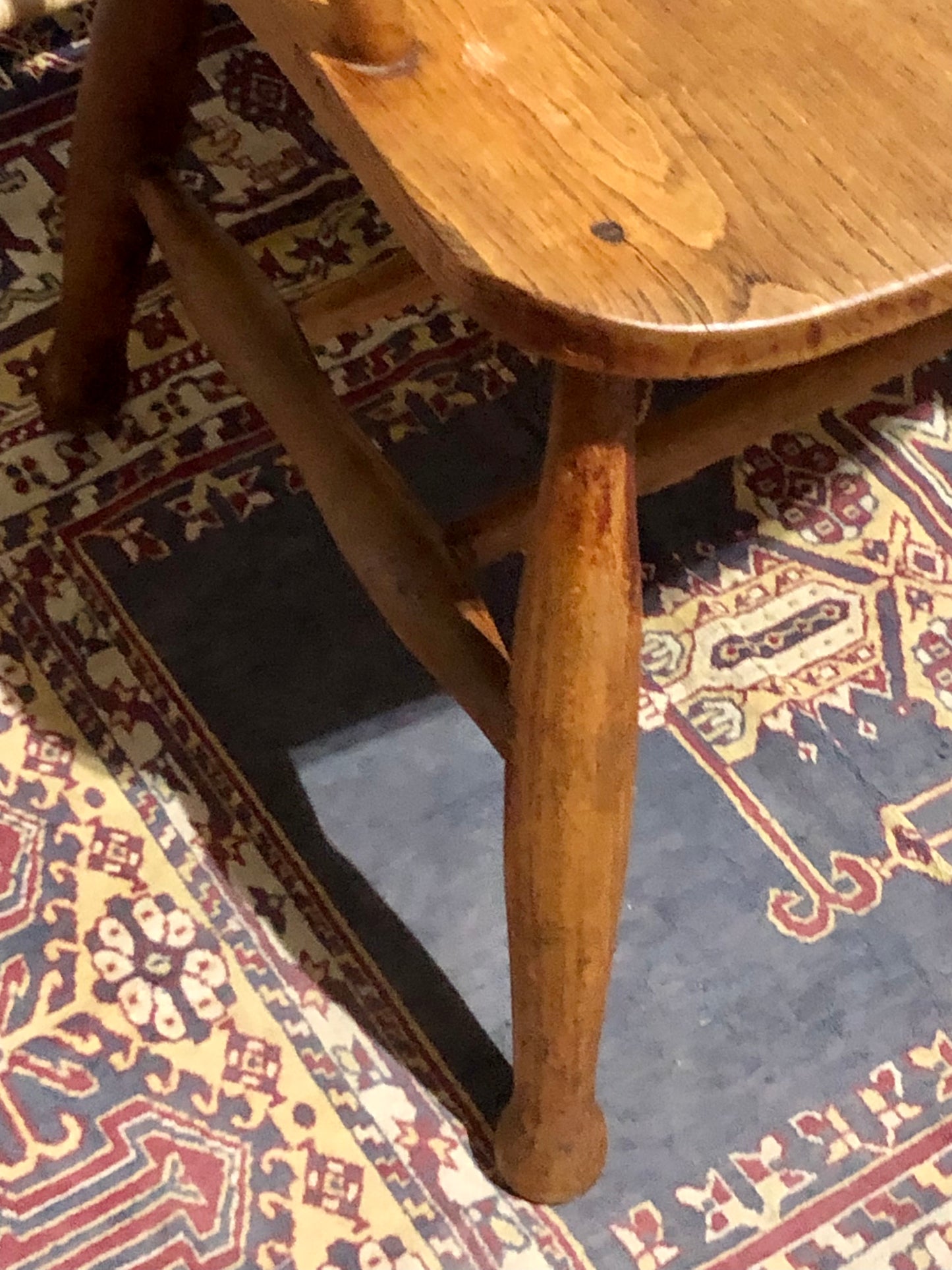 000663....Handsome Pair Of Vintage Desk Chairs / Smokers Bows