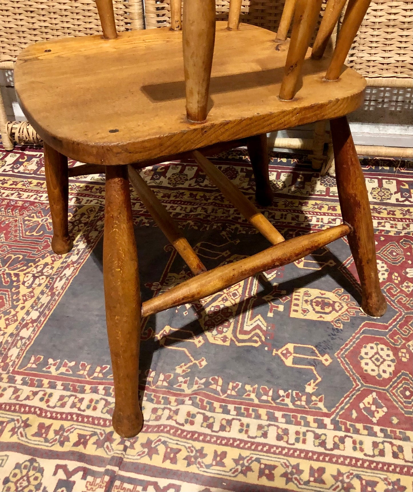 000663....Handsome Pair Of Vintage Desk Chairs / Smokers Bows