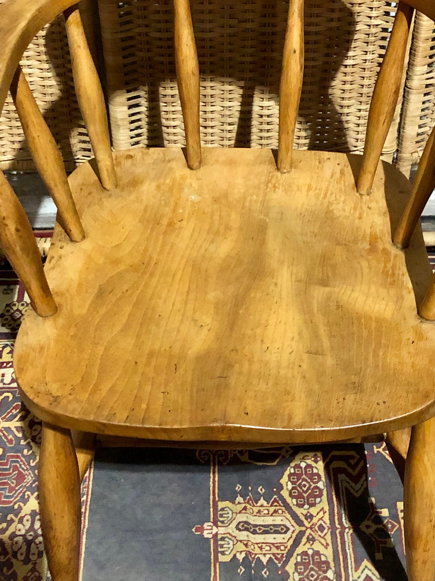 000663....Handsome Pair Of Vintage Desk Chairs / Smokers Bows
