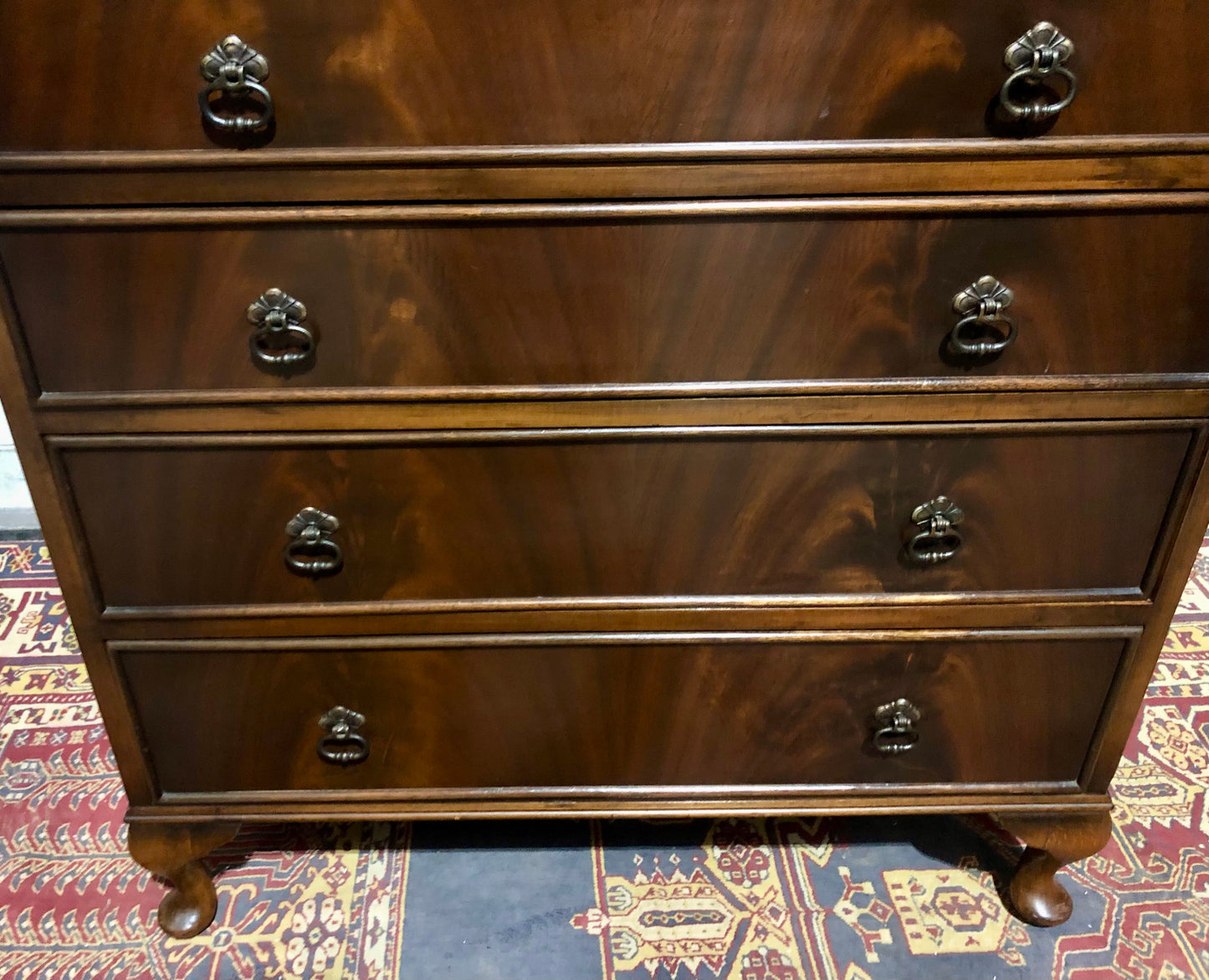 000662....Handsome Vintage Mahogany Tallboy / Chest On Chest