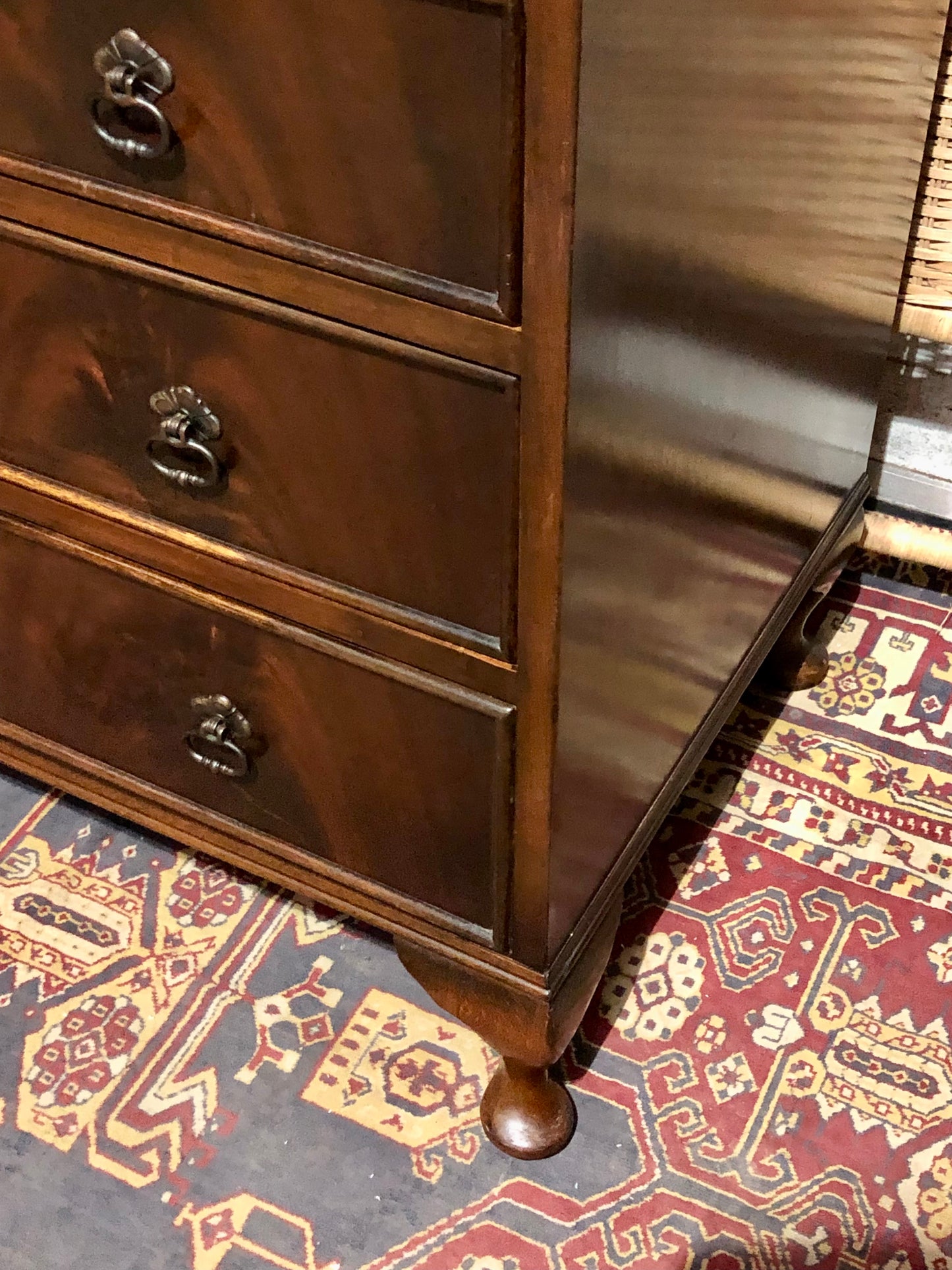 000662....Handsome Vintage Mahogany Tallboy / Chest On Chest